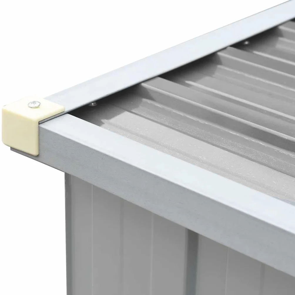 vidaXL Abri Stockage Bois Acier Galvanisé 330x84x152cm Gris Jardin