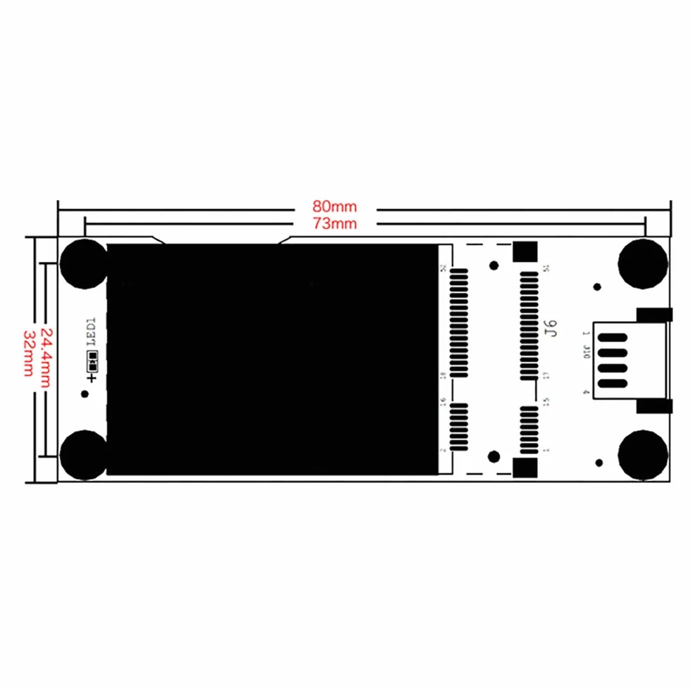 EXVIST Adaptateur Industriel 4G LTE Mini PCIe vers USB avec Emplacement pour Carte SIM pour Module WWAN/LTE 3G/4G pour Raspberry Pi M2M IoT