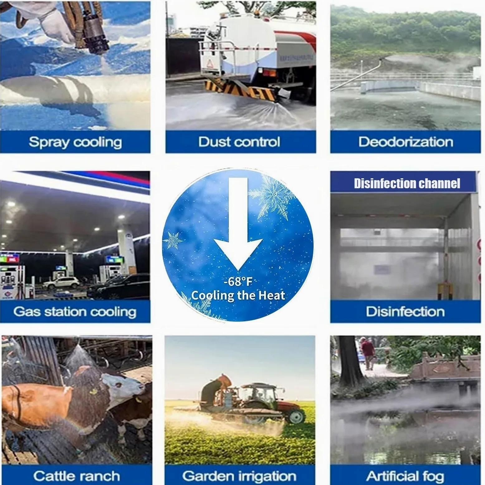 50M Système de Refroidissement brumisateur avec Minuterie et Pompe, Système de brumisation d'extérieur Automatique, kit d'irrigation Goutte à Goutte Automatique