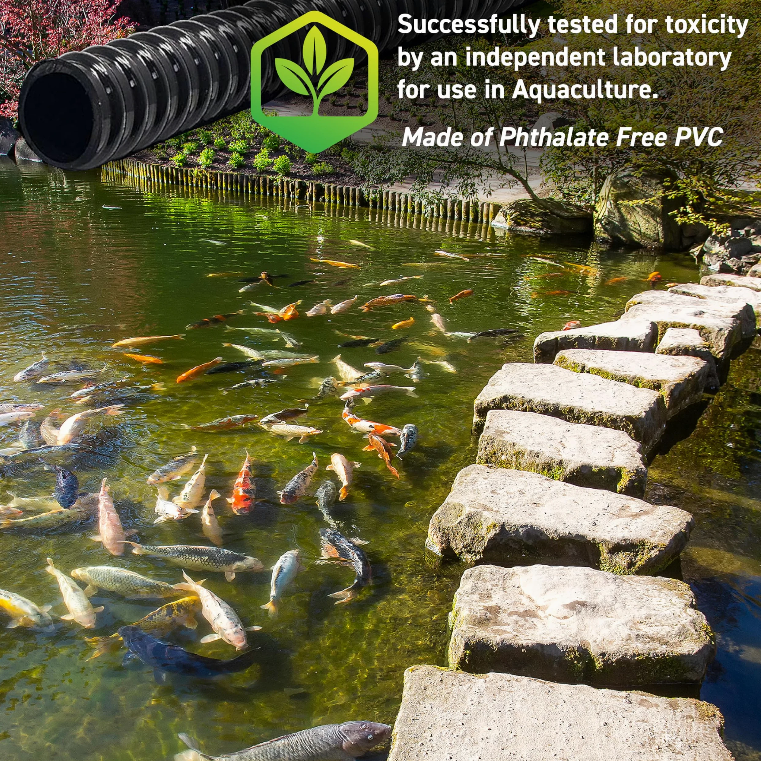 CBROSEY Sealproof Rollerflex Kinkproof 1–1/5,1 cm Tube d'étang et Aquarium Tuyau, 3,8 cm, 6,1 m, Noir 1-1/2"