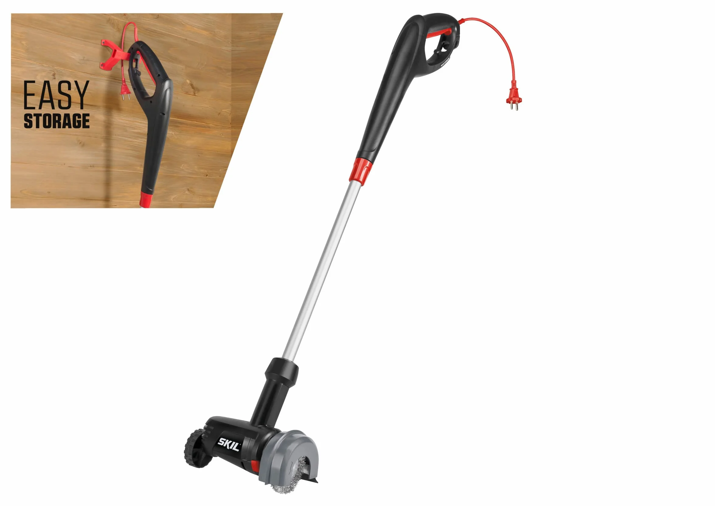 Skil Désherbeur électrique 0700 AG Brosse à fils acier (500W, 3000 tr/min, fonction Télescopique, Easy Storage)