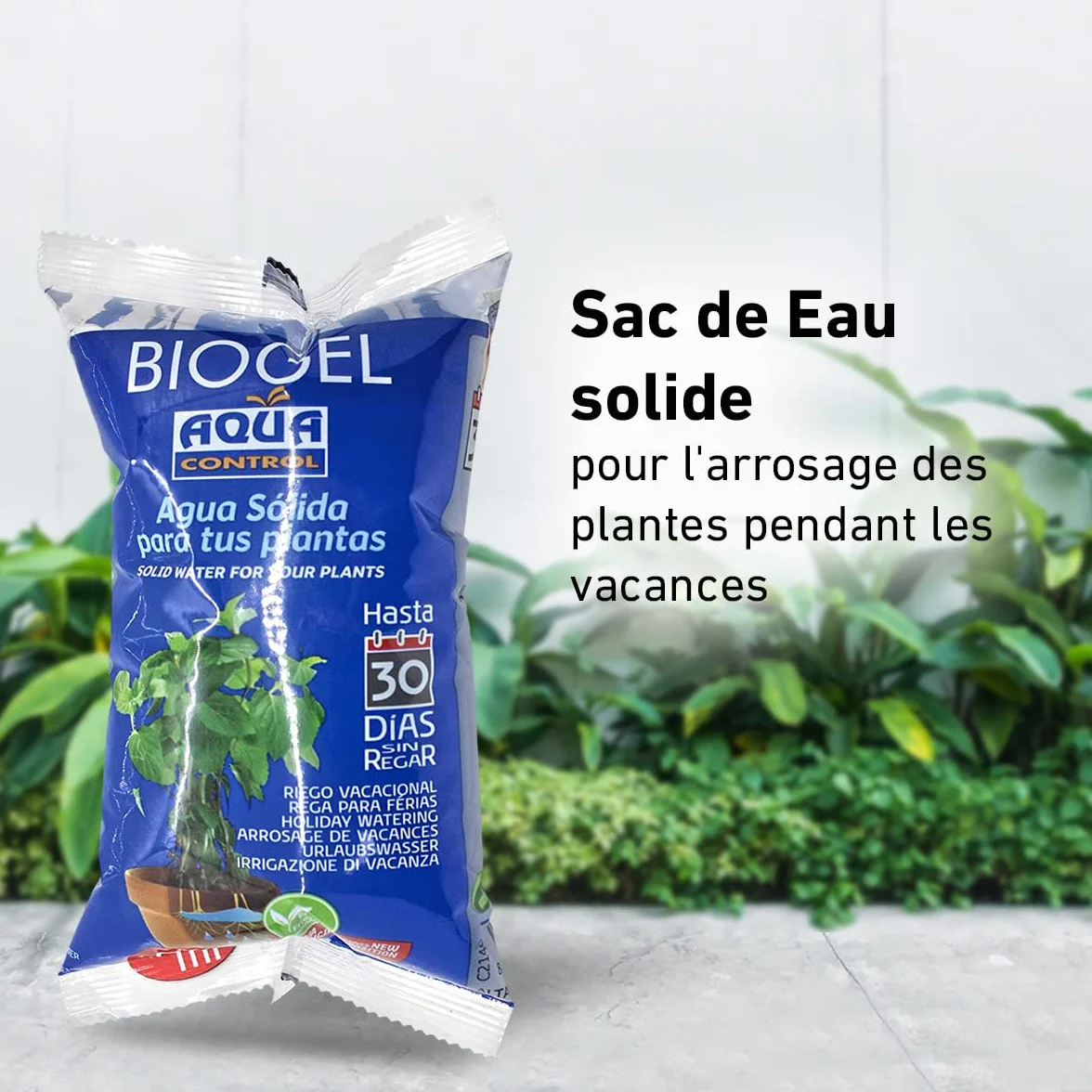 AQUA CONTROL Biogel C2140 Eau Solide pour Plantes, Arrosage Vacances 30 Jours, 400 ML