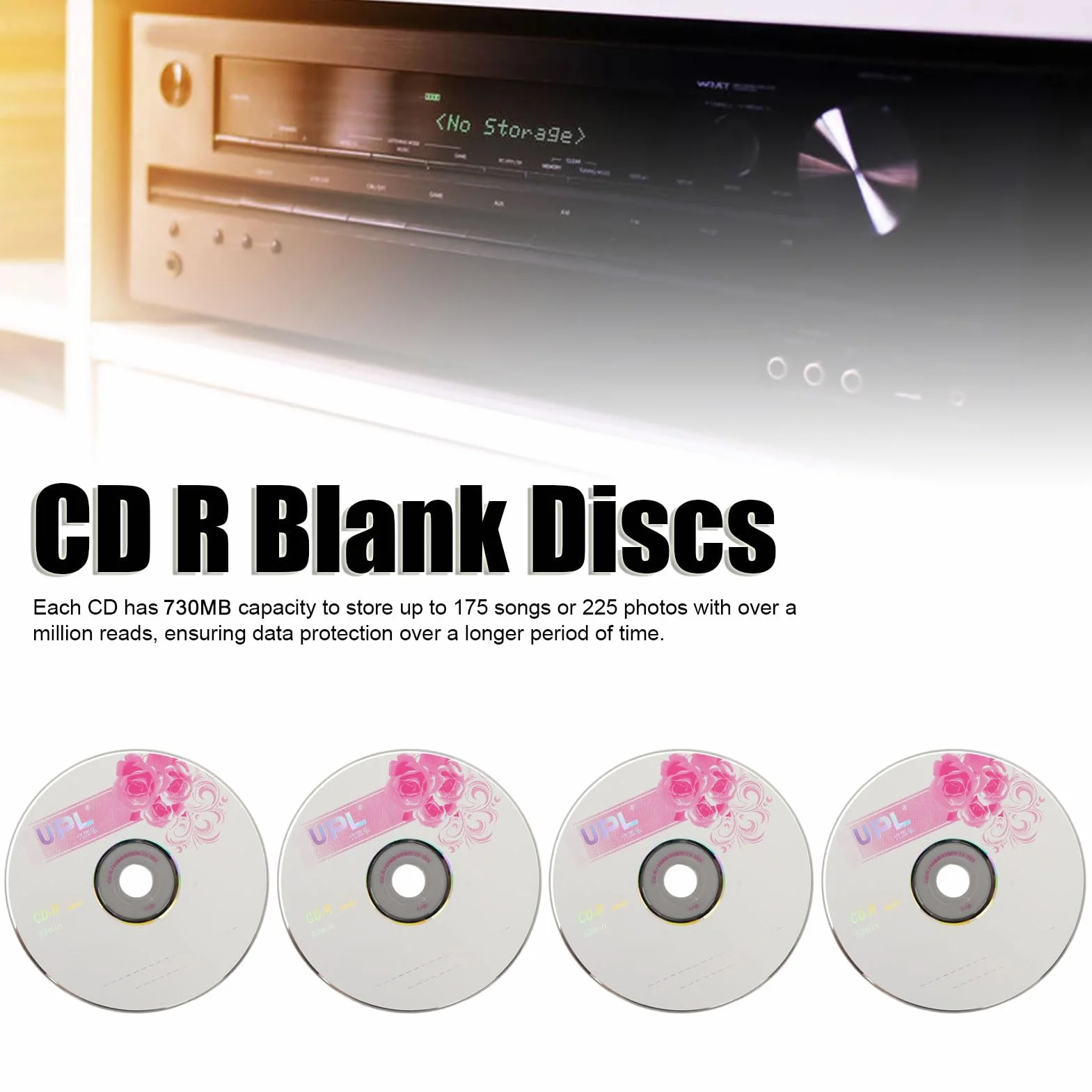 CD-R Disque Vierge 52X 730 Mo 50PCS Enregistrable pour Voiture