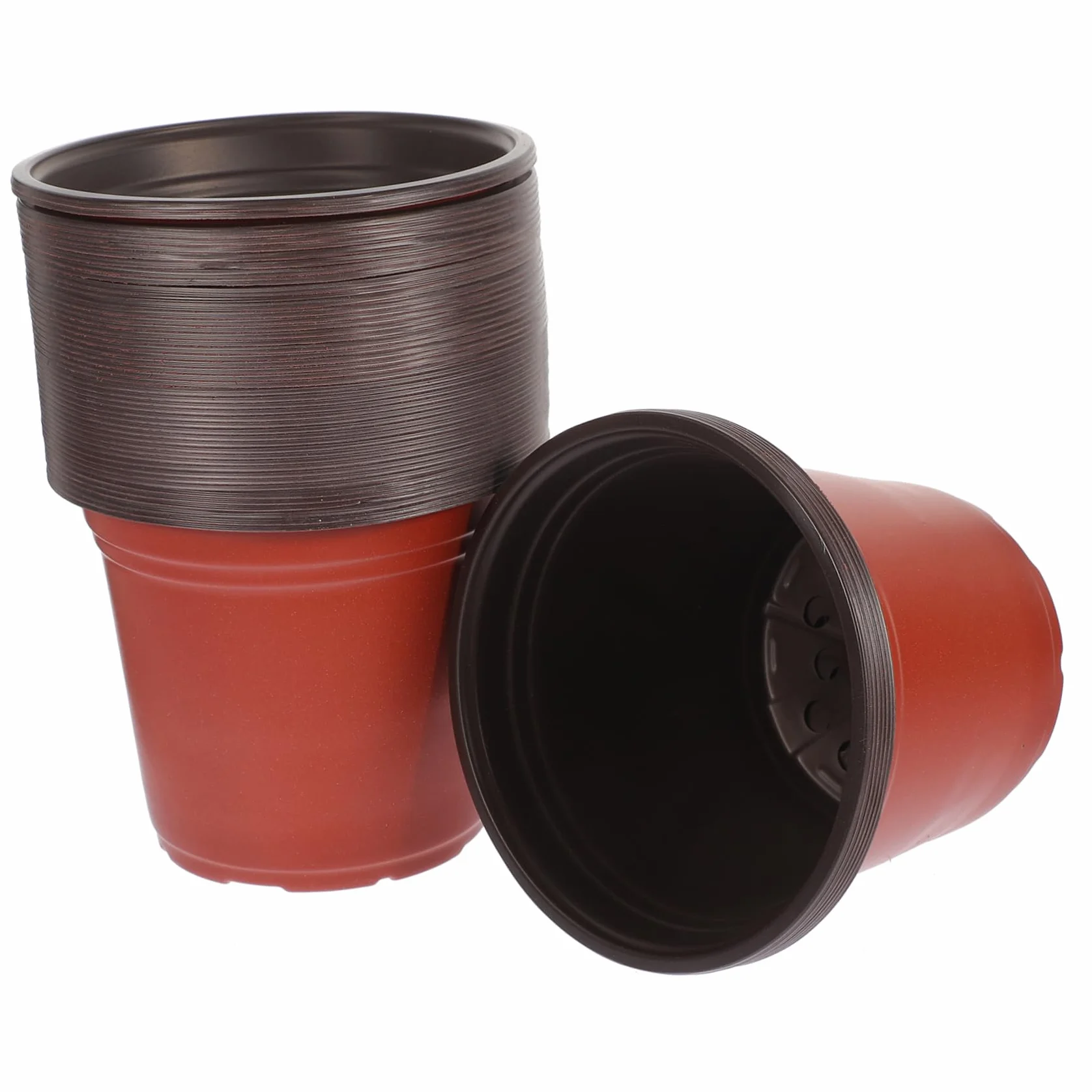 Pots de Fleurs en PP Bicolore 4.65 Pouces Lot de 50 pour Jardinage et Plantes Succulentes Réutilisables