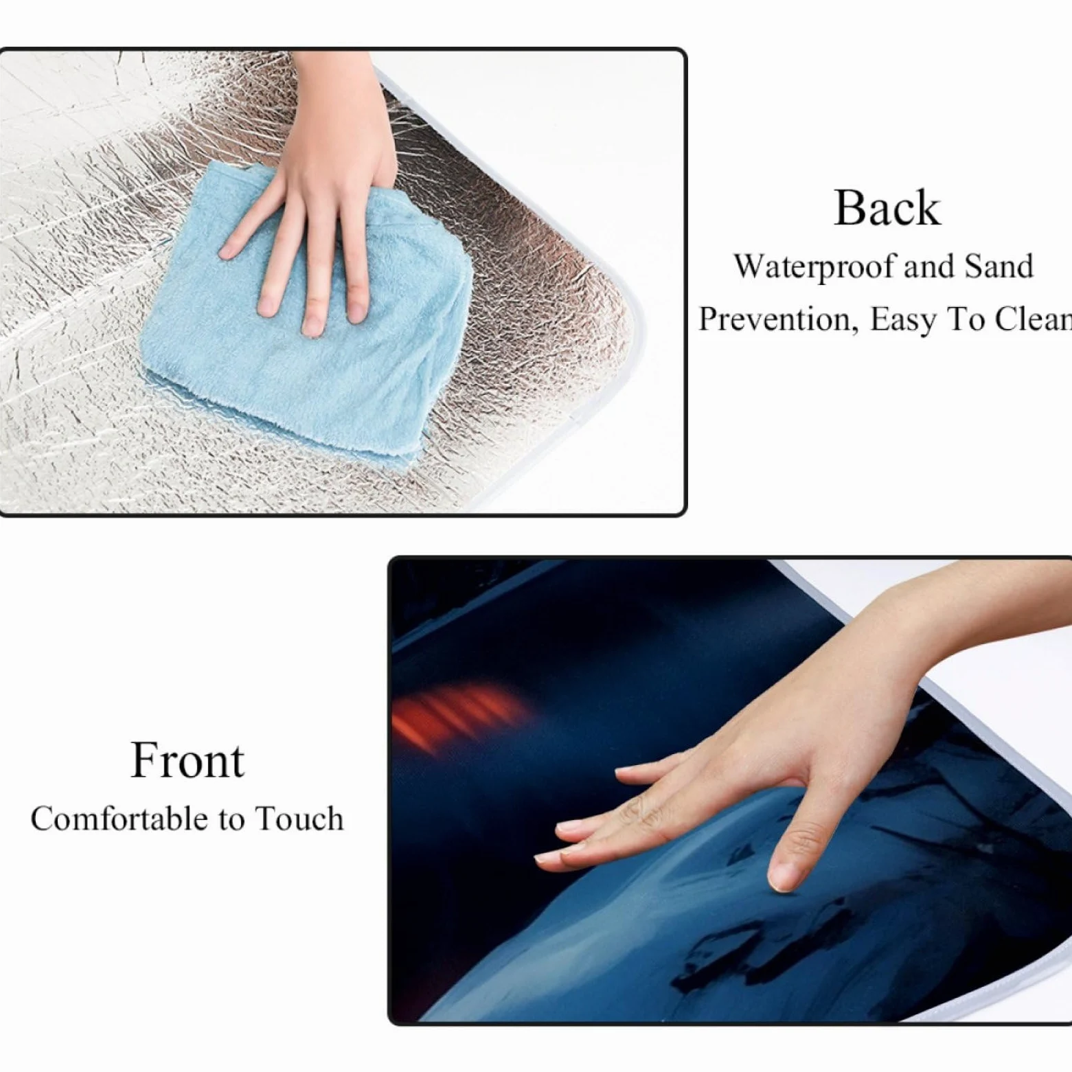 Couverture de pique-nique Aurora - Imperméable - 150 x 145 cm - Tapis de pique-nique lavable et léger avec poignée pour randonnée, voyage, camping, parcs