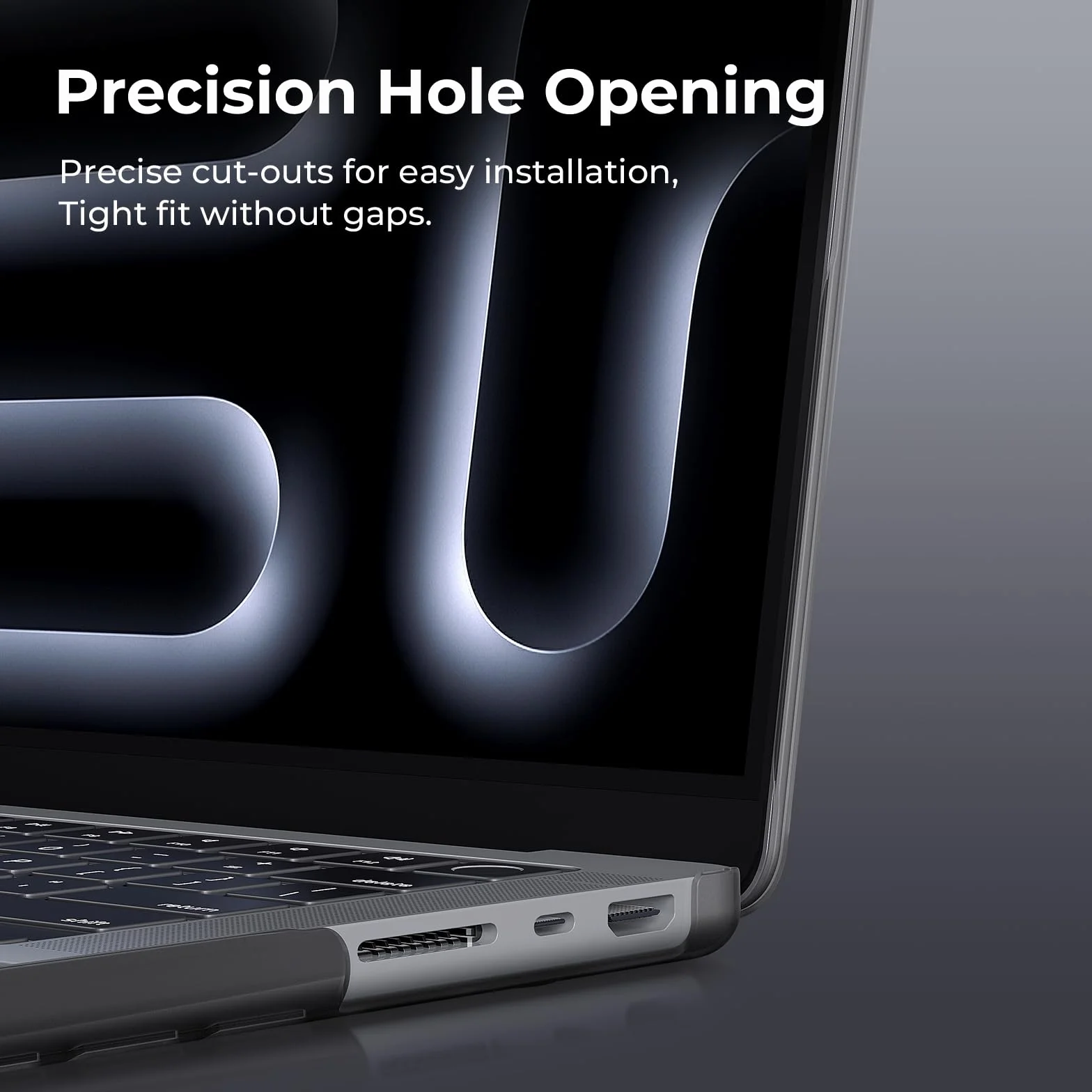 BlueSwan PP Coque MacBook Pro 14 Pouces 2026-2021 M5 M4 M3 M2 M1 Pro Max, Étui Protection Durable Anti-Rayures Noir
