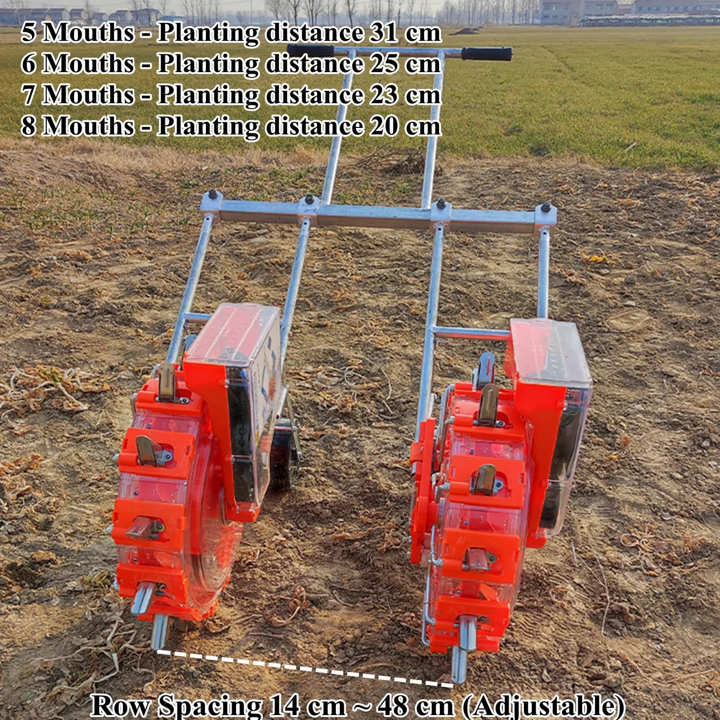 Semoir Manuel Portable avec 16 plaques de semis, semoir à Main, Rouleau de semis et applicateur d'engrais