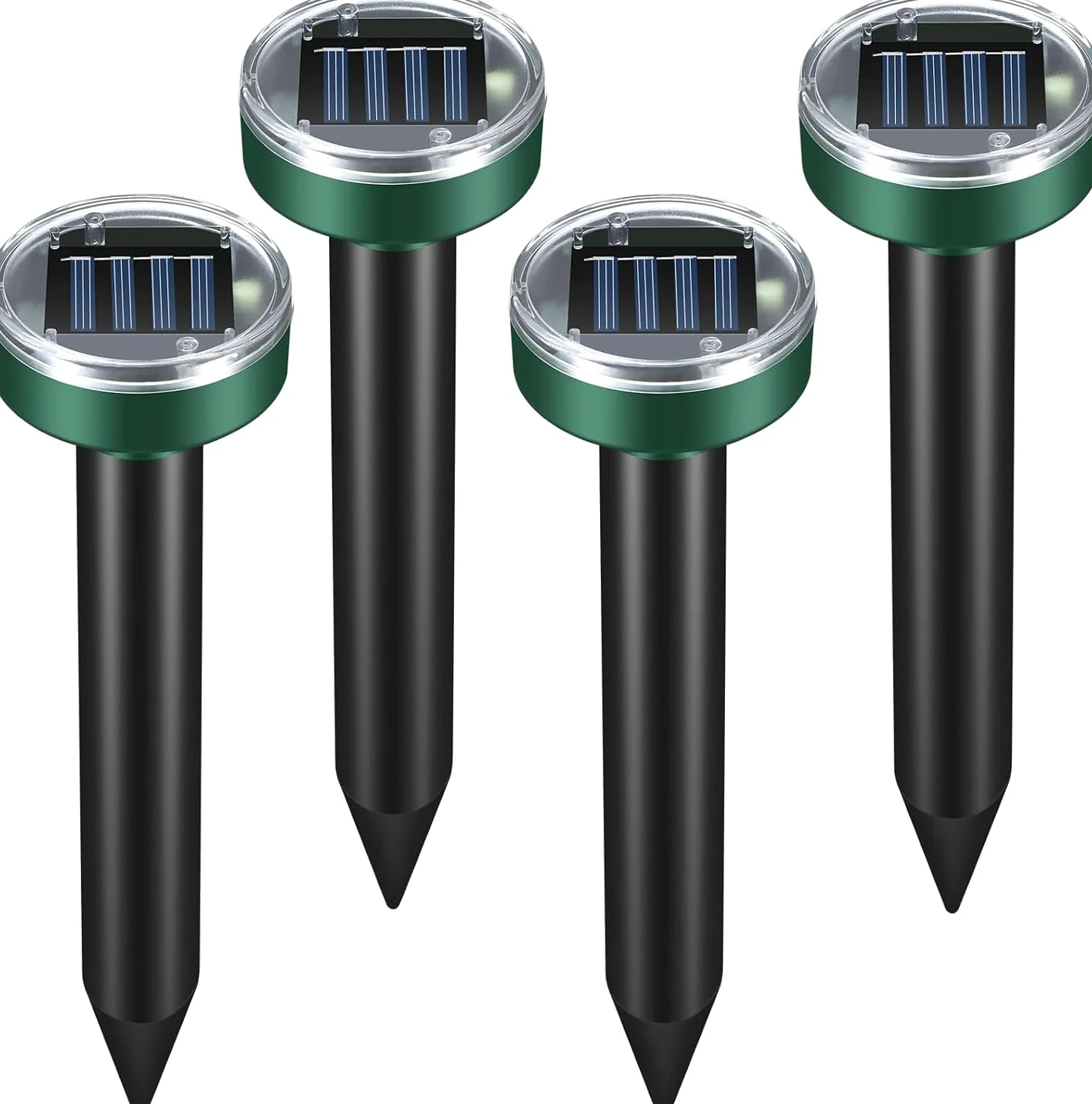 Répulsifs solaires Anti-Taupes - Répulsif Contre Les Taupes,Lot de 4 Répulsif Contre Les campagnols - Répulsif à ultrasons - Répulsif Solaire Contre Les Taupes