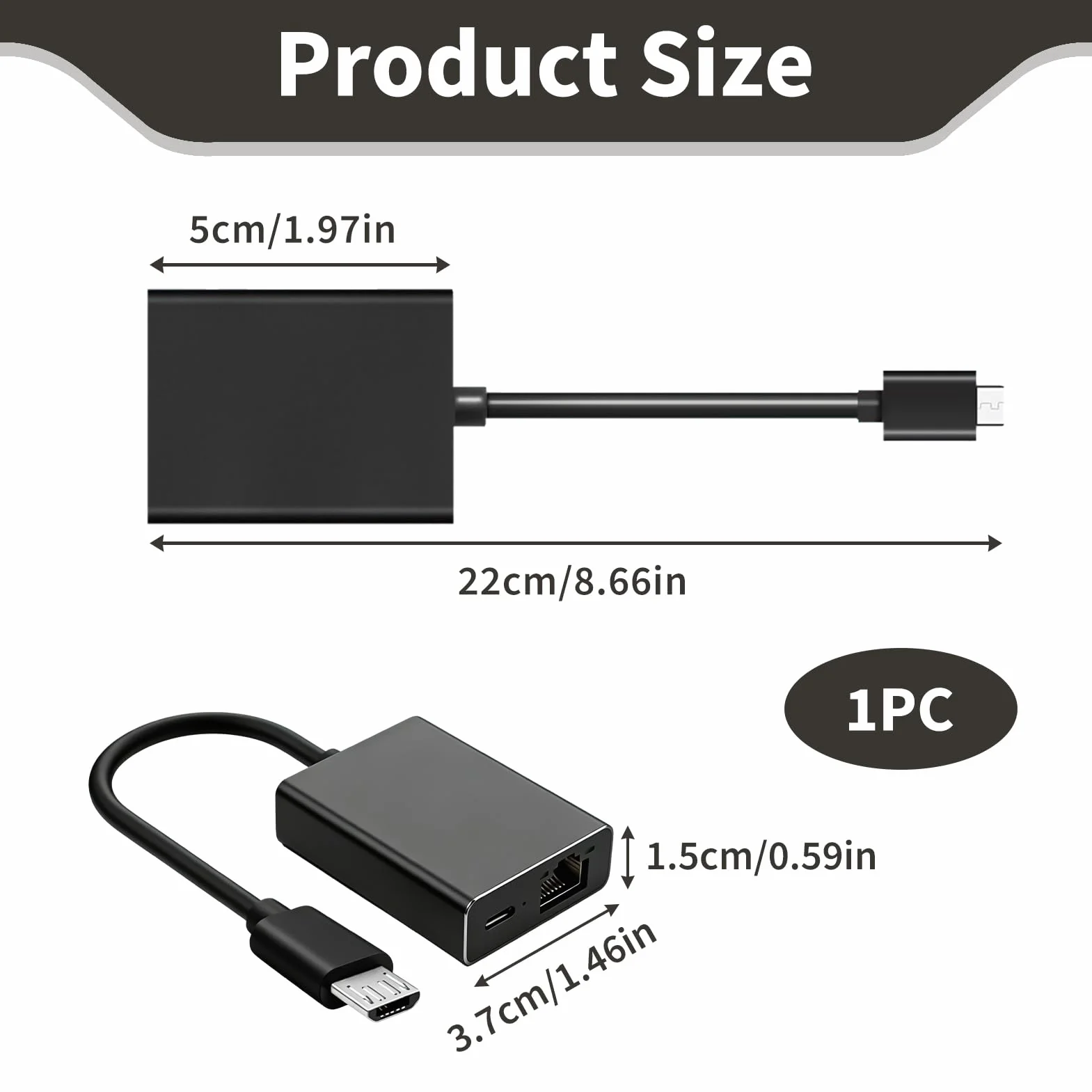 Adaptateur Ethernet pour Fire TV Stick, RJ45 Micro USB, Compatible Chromecast Google Home