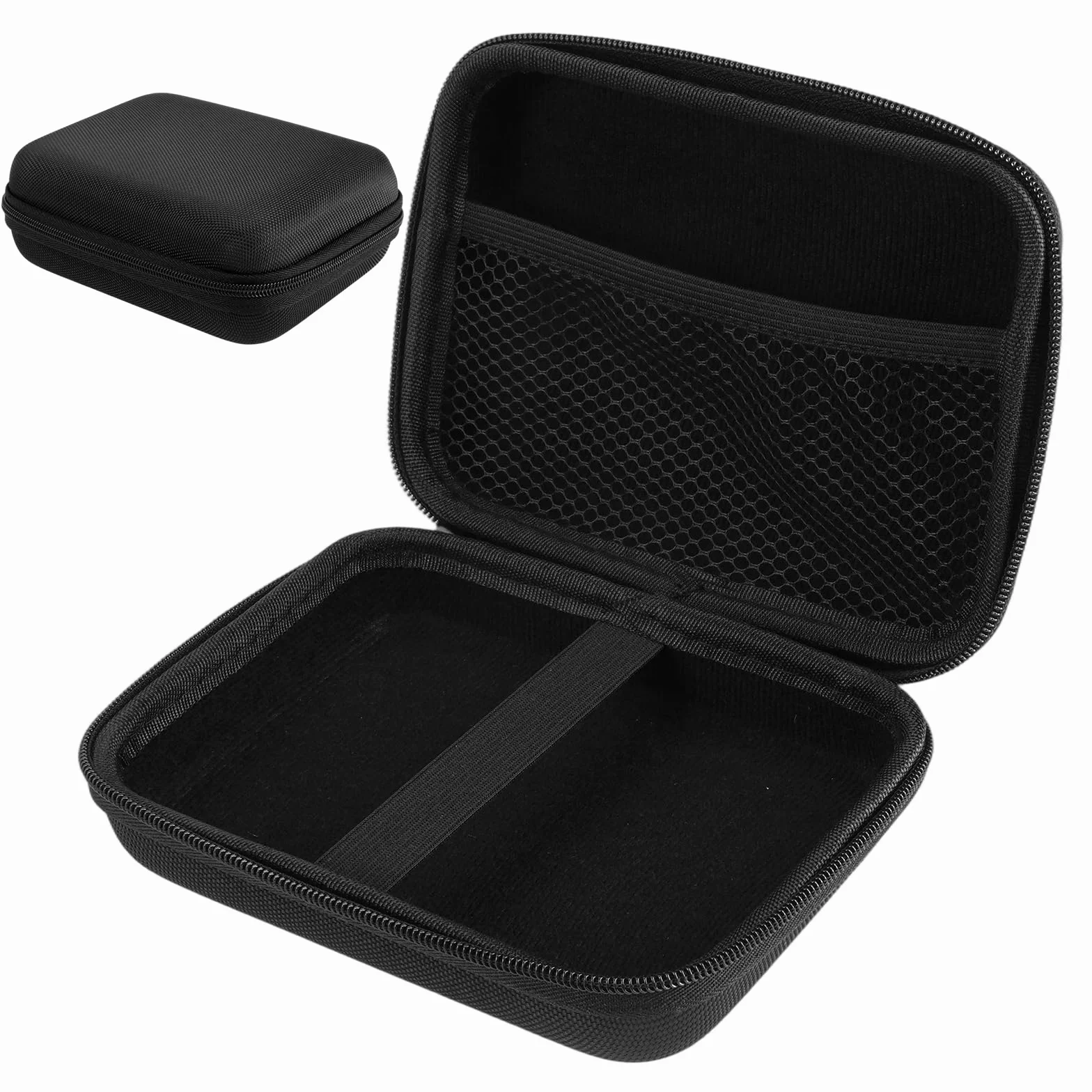 Rigid Tech Pouch Étui Rigide Imperméable pour Câble USB Chargeur 16x12x6 cm Noir