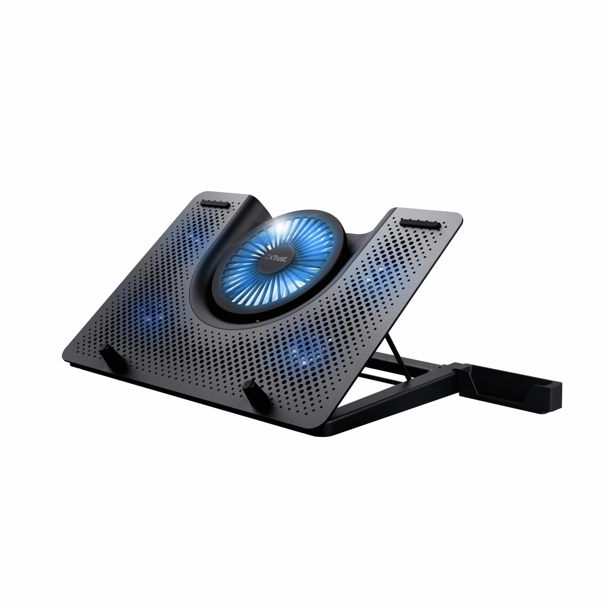 Trust Gaming GXT 1125 Quno Support de Refroidissement pour Portables 17,3 Pouces 5 Ventilateurs Éclairés