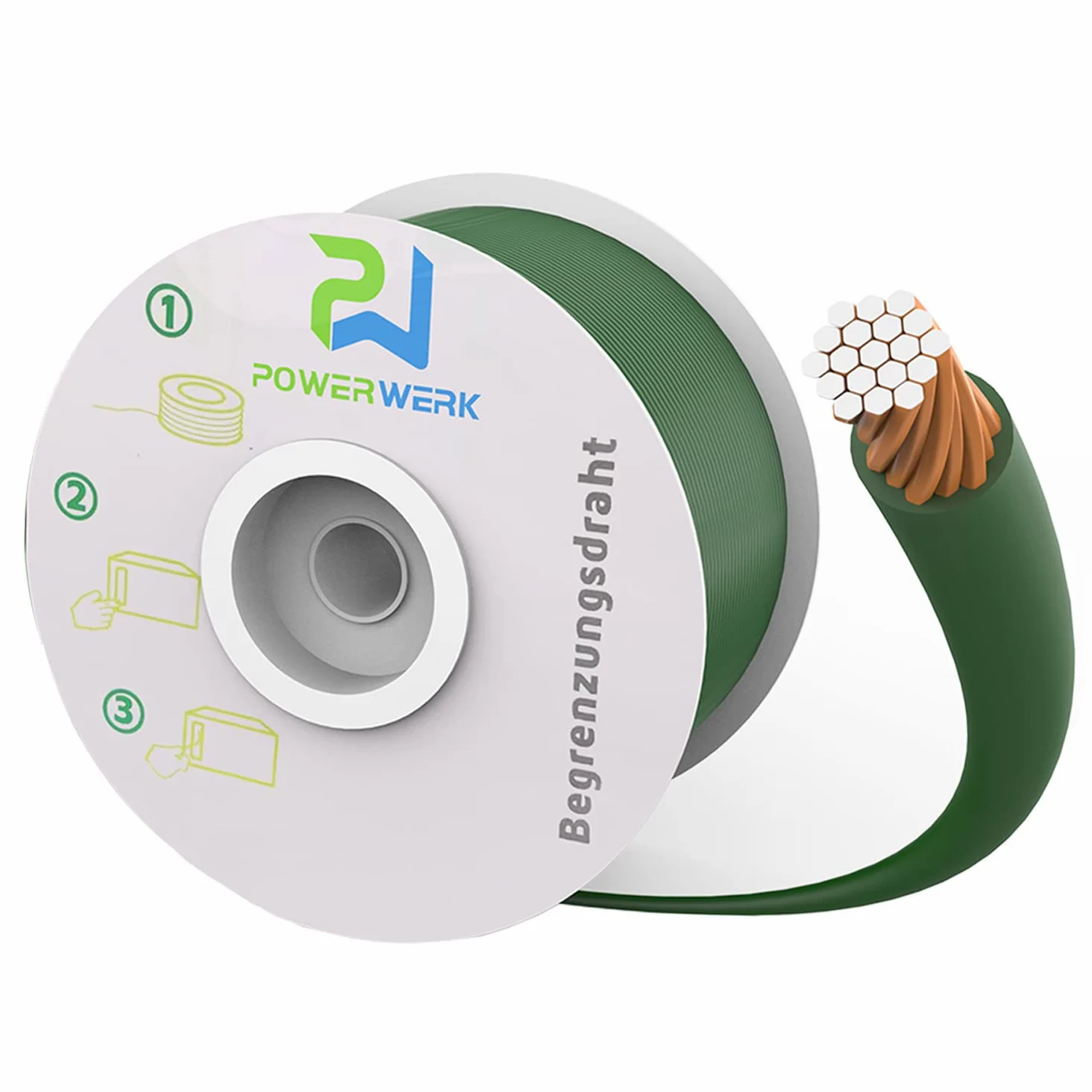 Câble de délimitation de 300 m + 300 piquets de terre pour tondeuse, robot à gazon, kit d'accessoires pour câble de recherche, compatible avec GARDENA/BOSCH/Husqvarna/Worx/Honda/RobomoW/iMow