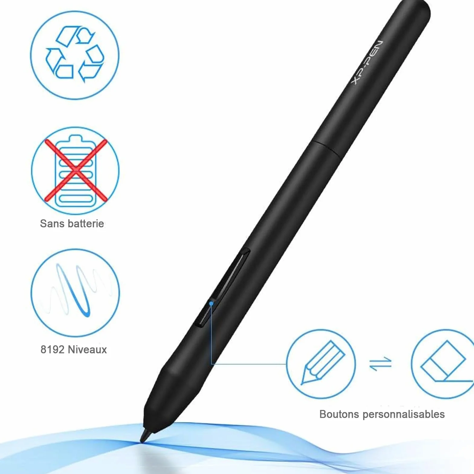 XP-Pen G430S Tablette Graphique 4x3 Pouces Stylet 8192 Niveaux