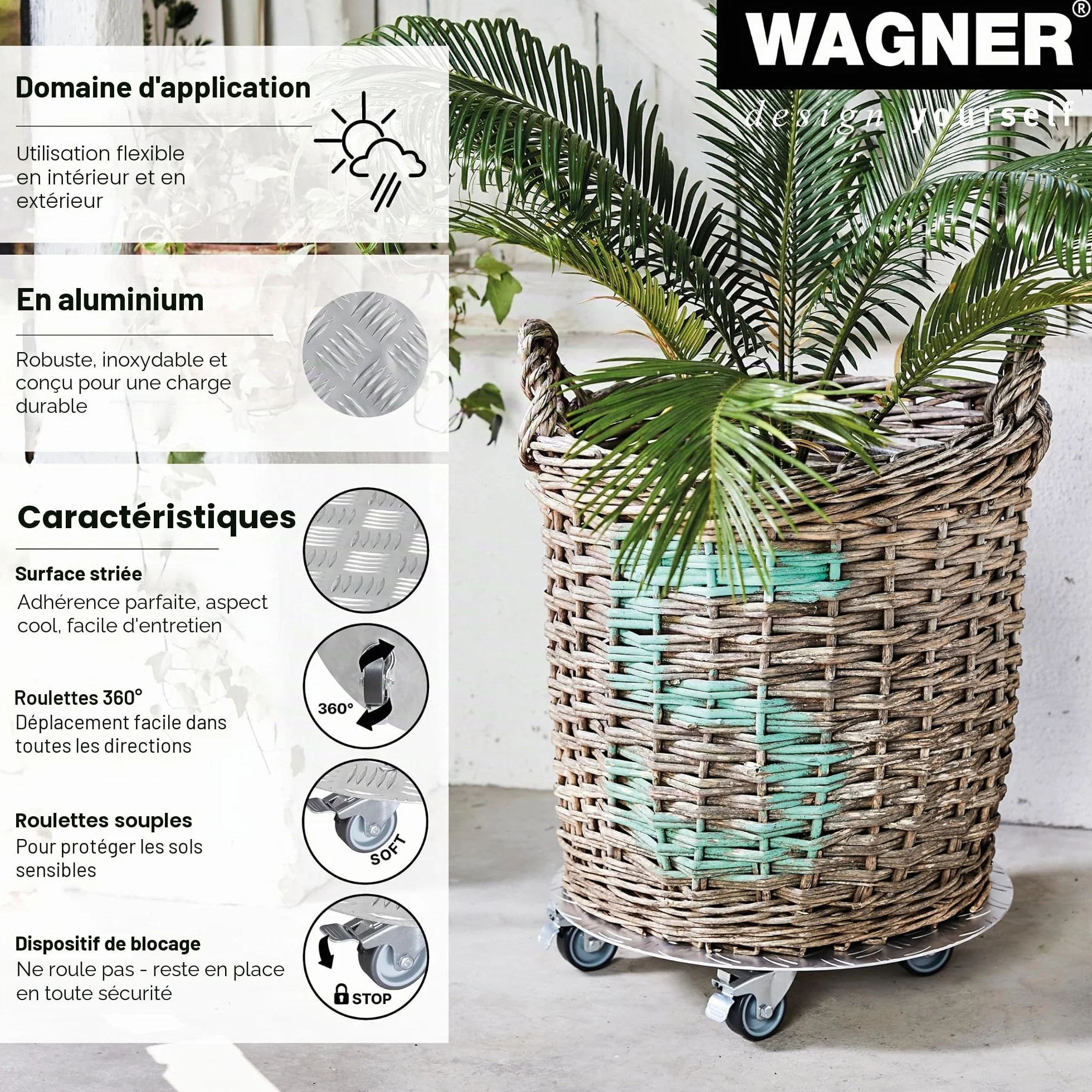 WAGNER Argenté 38 x 7,5 cm