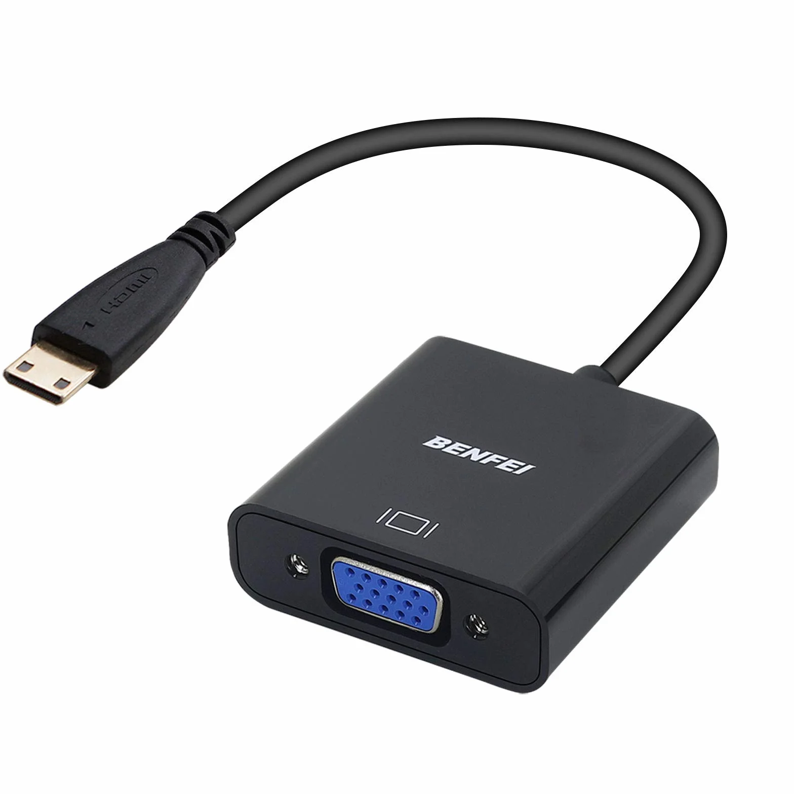 BENFEI Adaptateur Mini HDMI vers VGA plaqué Or mâle à Femelle pour Ultrabooks