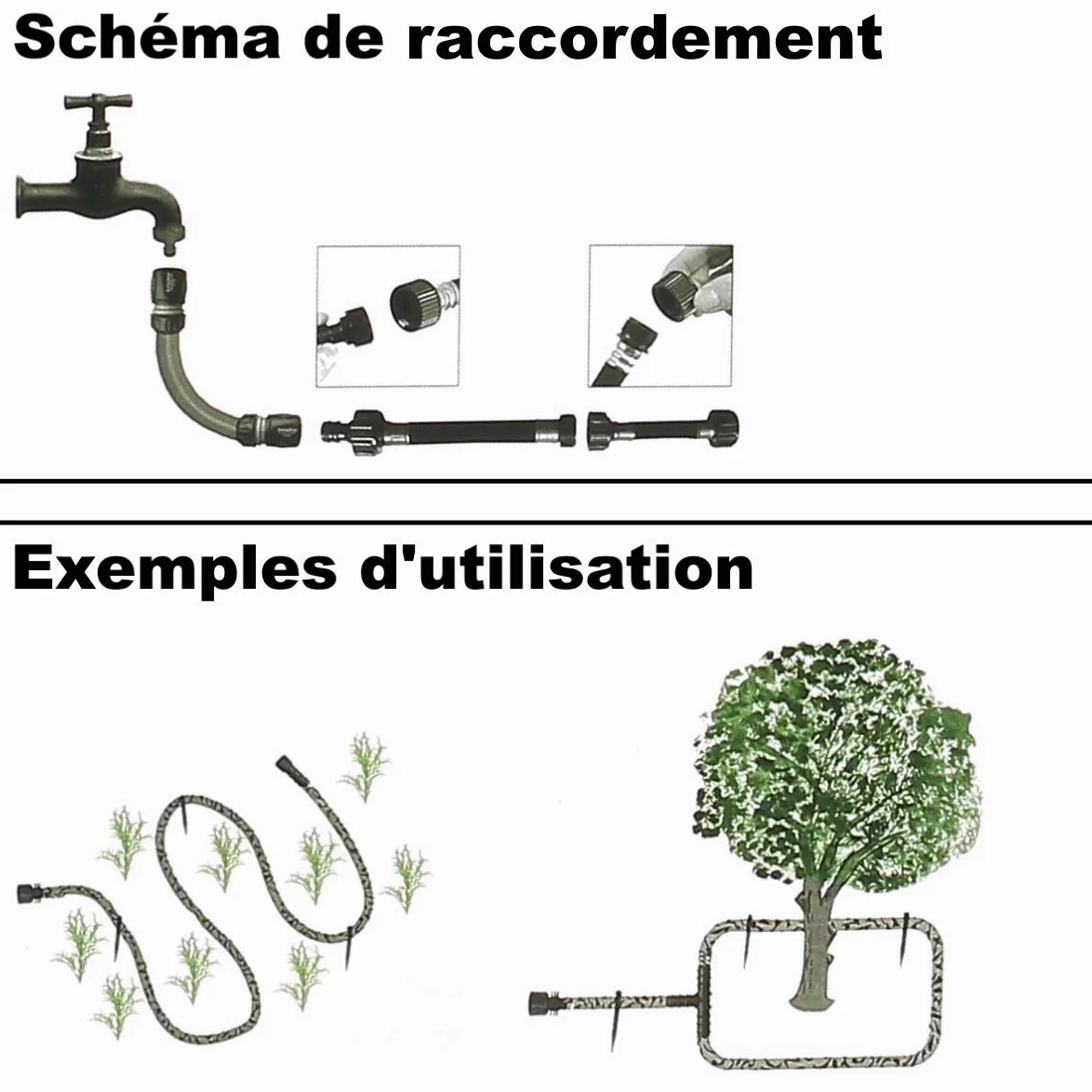 Tuyau d'arrosage micro-poreux Ø 12.5 mm (1/2 pouce) - Longueur 30 mètres