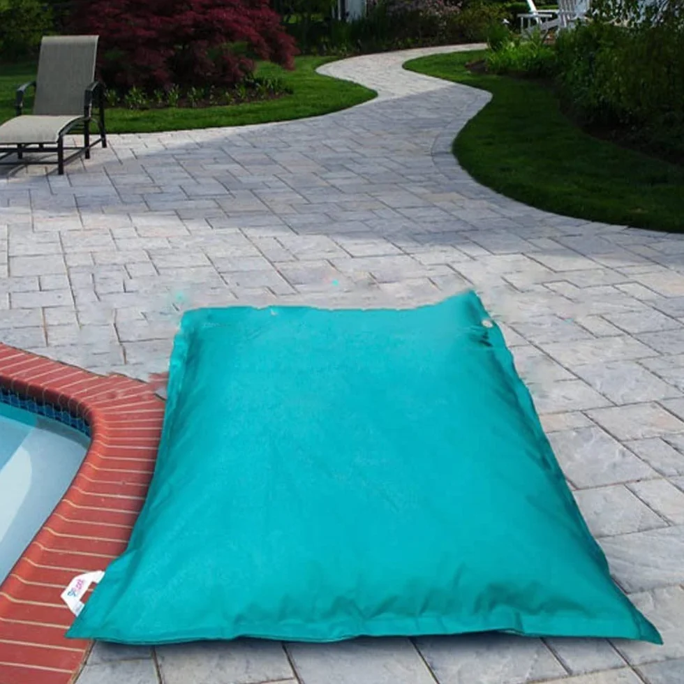 Pouf Flottant pour Piscine, Grand Pouf Confortable pour Extérieur Intérieur, Côté Piscine, Haricot Flottant, Canapé