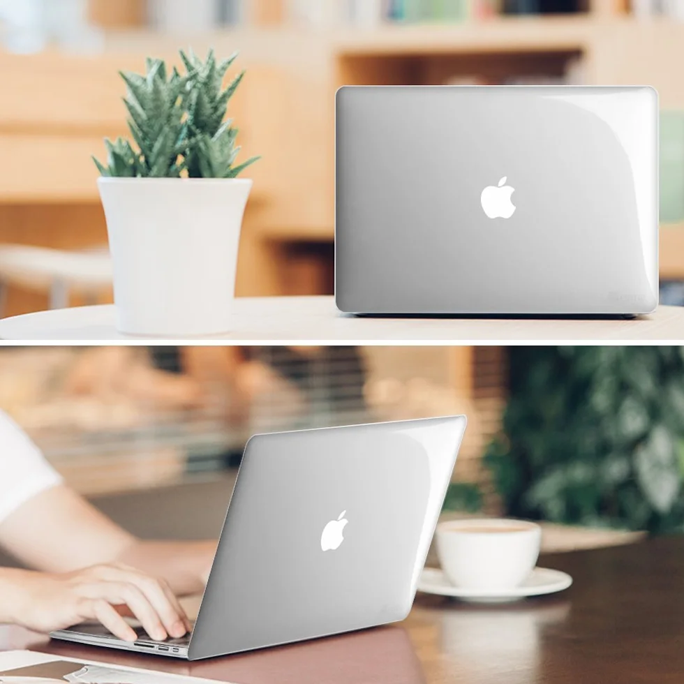FINTIE Coque MacBook Air 13 Pouces A1466 A1369 2010-2017 Etui Plastique Rigide Transparent Cristallin
