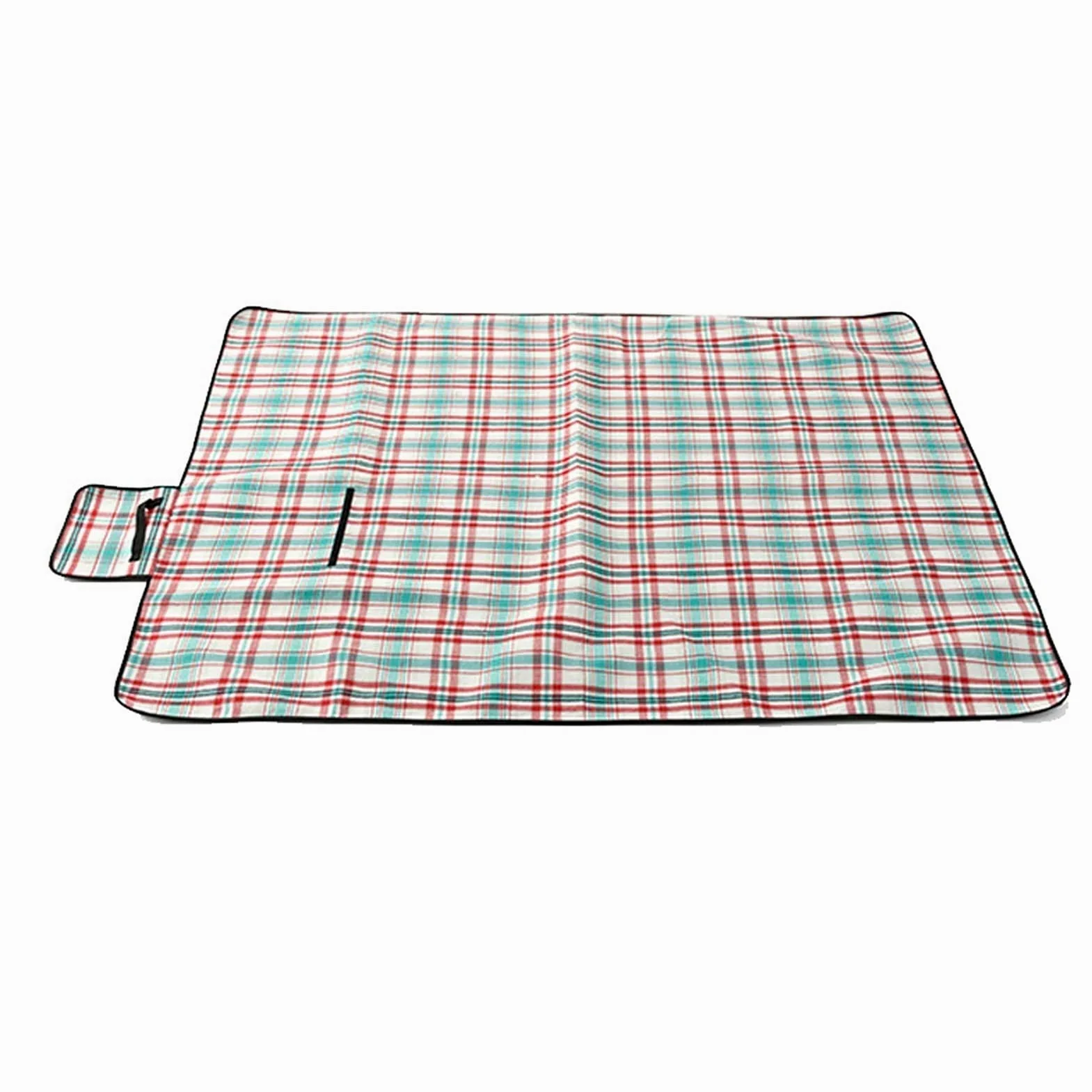 Couverture Pique Niques Imperméable, 150x200 cm Portable Tapis Pique Niques, Nappe Picnic Natte de Plage pour Jardin Camping Extérieur (Color : Green Grid)