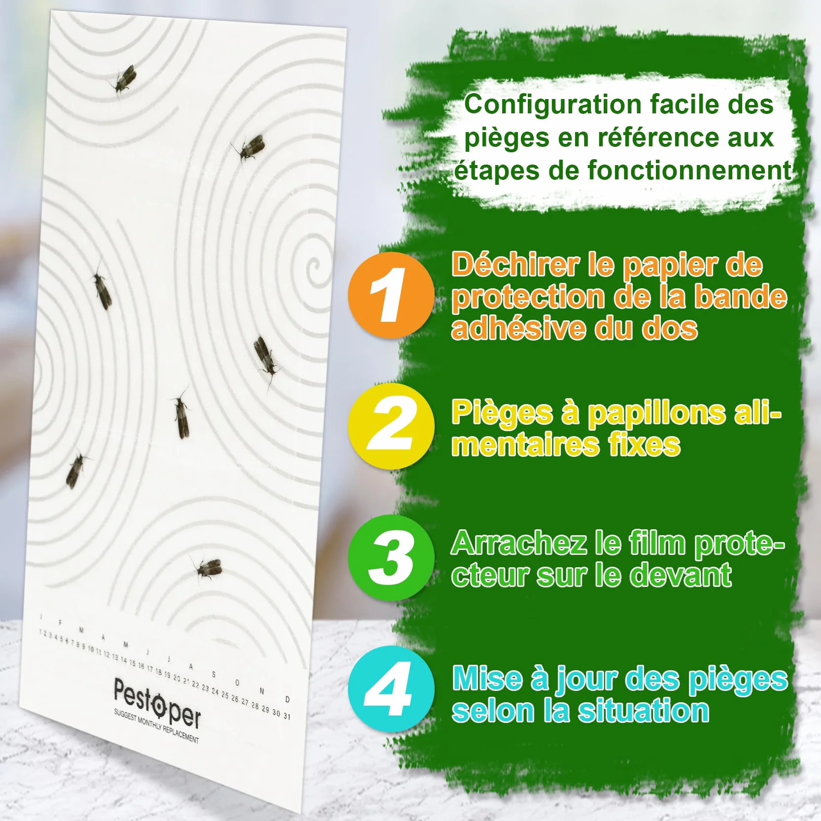 Anti Mites Alimentaires 12 Pièces Piège Alimentaire avec Attrait pour Cuisine Garde-Manger