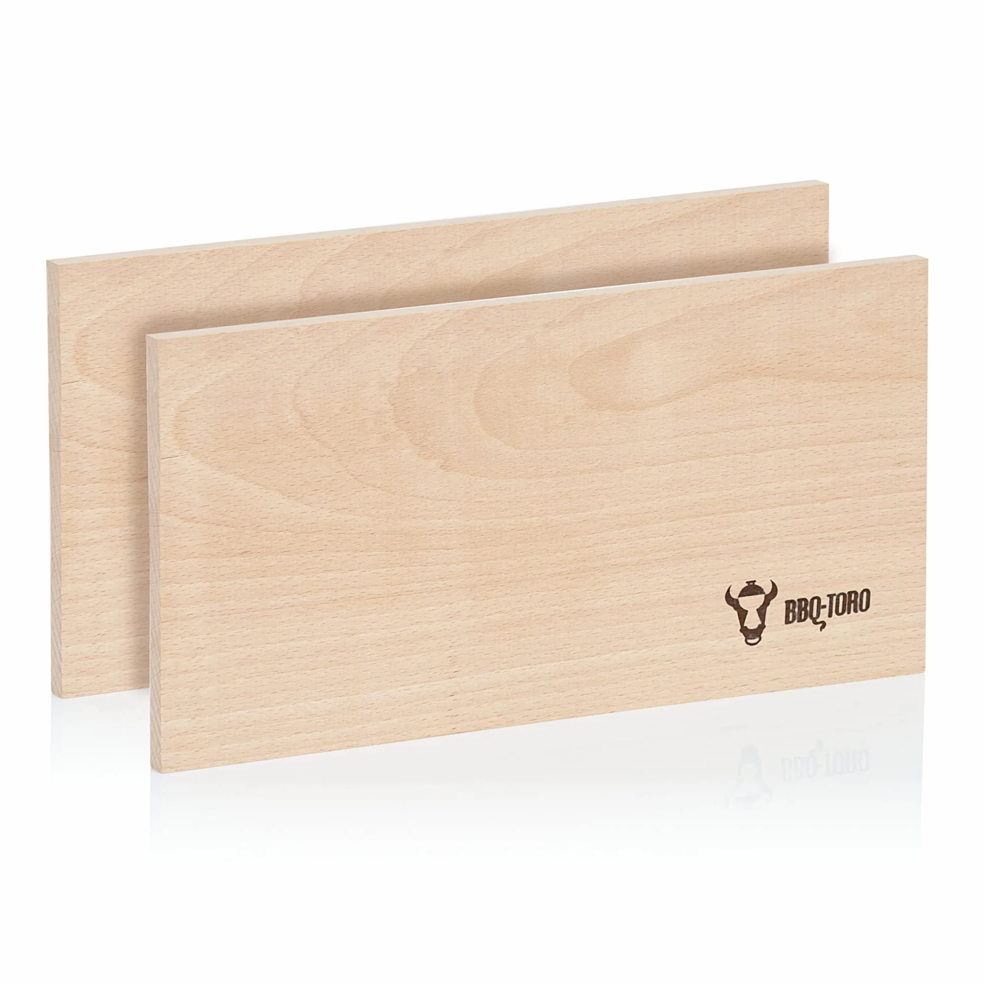 BBQ-Toro Lot de 6 Planches à Fumer en Bois de hêtre 30 x 15 x 1 cm pour Poisson, Viande, Légumes
