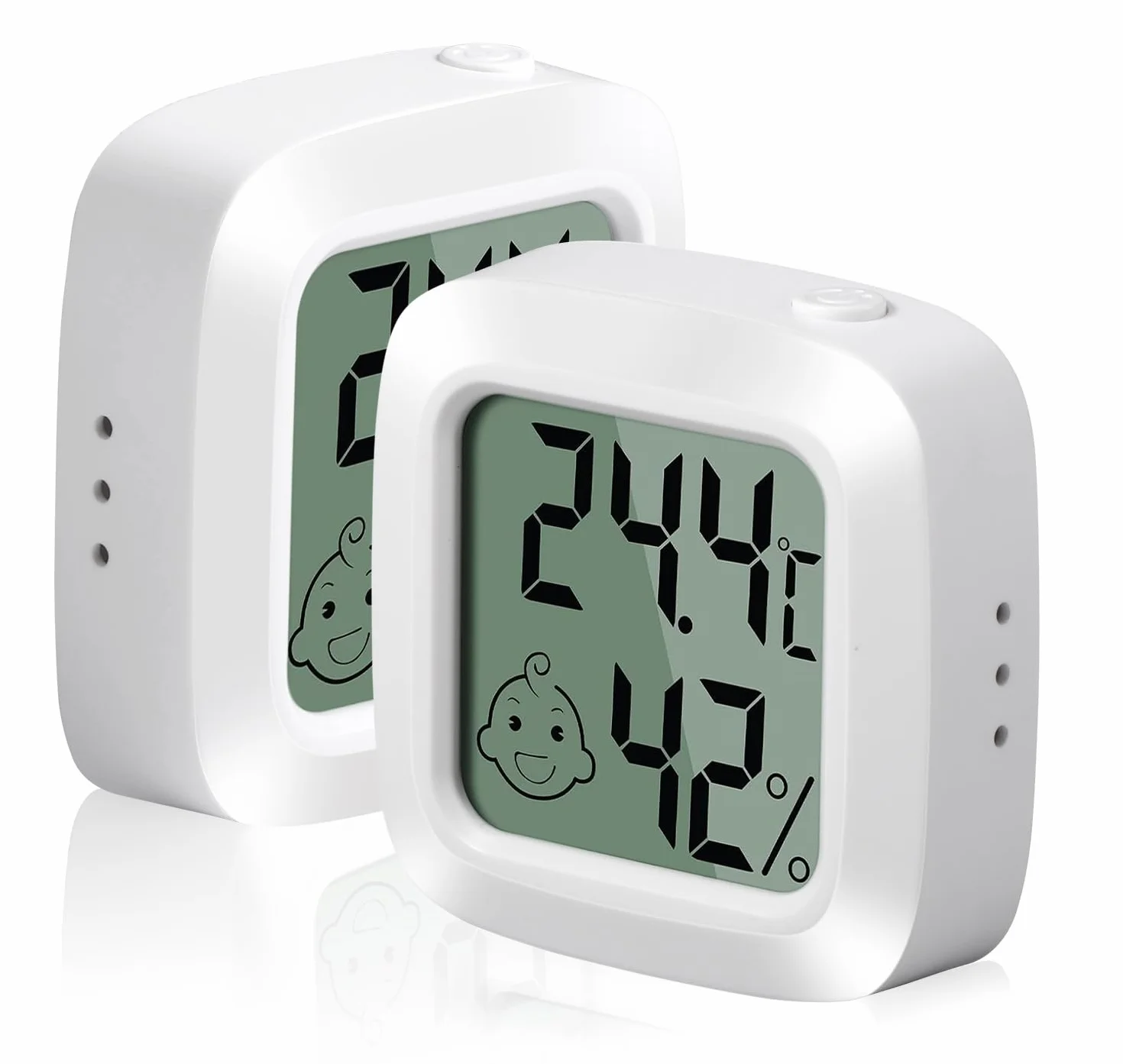 Vinabo Thermomètre Hygromètre Intérieur Digital Haute Précision 2 Pièces