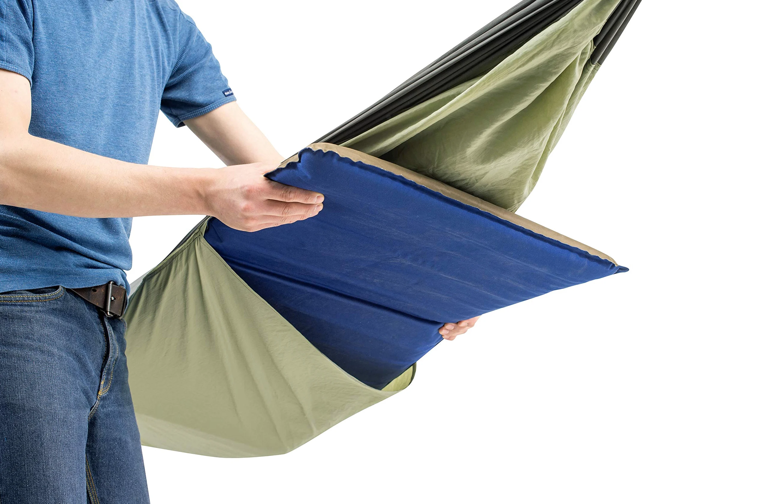 Amazonas Ultra léger Silk Traveller Thermo Hamac 520 g 275 x 140 cm Dimensions plié 20 x 6,5 cm jusqu'à 200 kg Vert