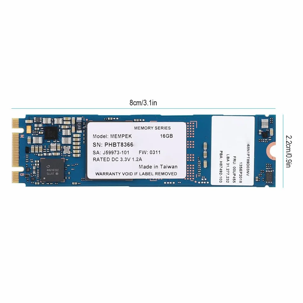 SENECESLI Module de Mémoire Optane 16 Go Stockage Haute Vitesse