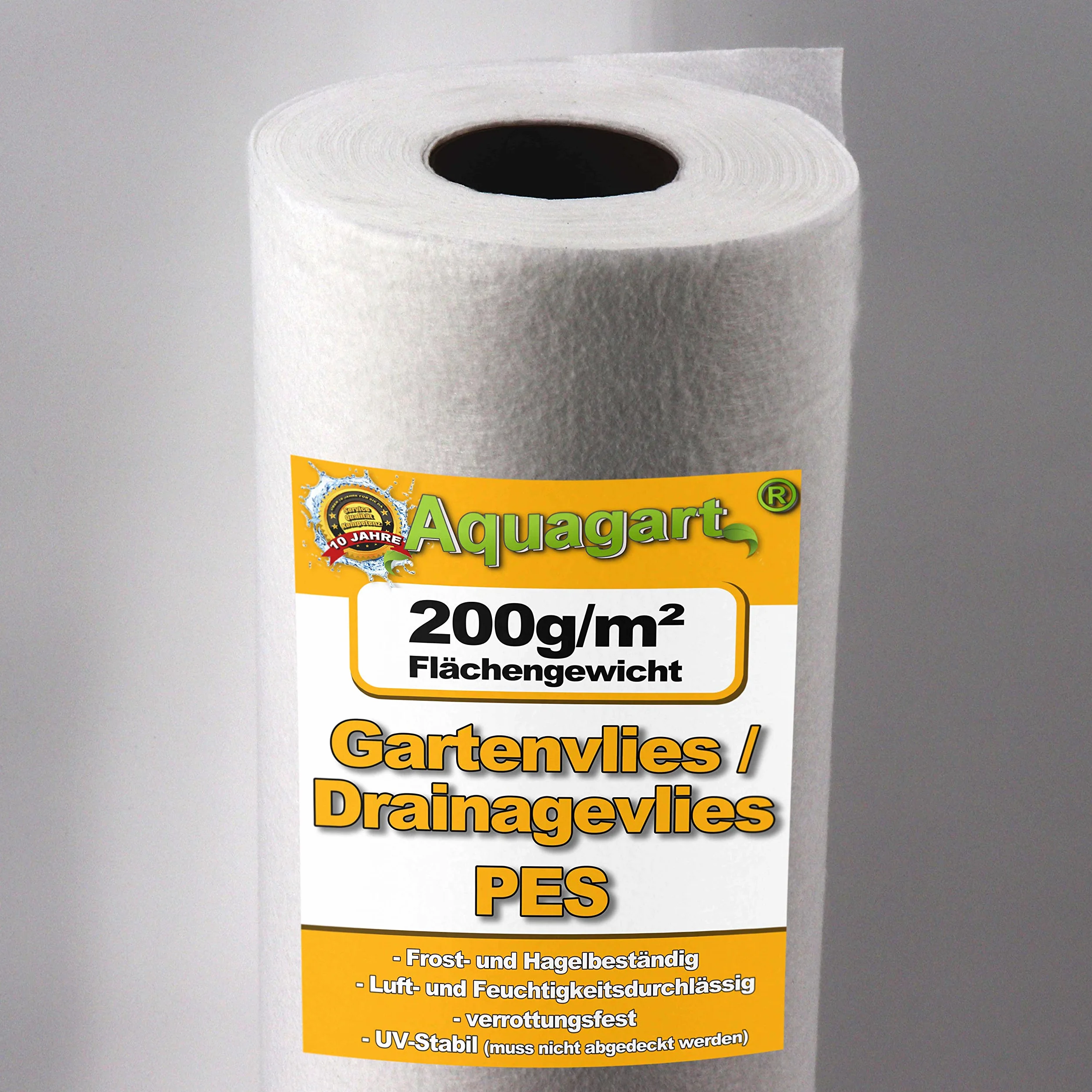 Toison géotextile de 95 m² polaire de jardin polaire anti-mauvaises herbes polaire de drainage 200 g 1,9 m de large