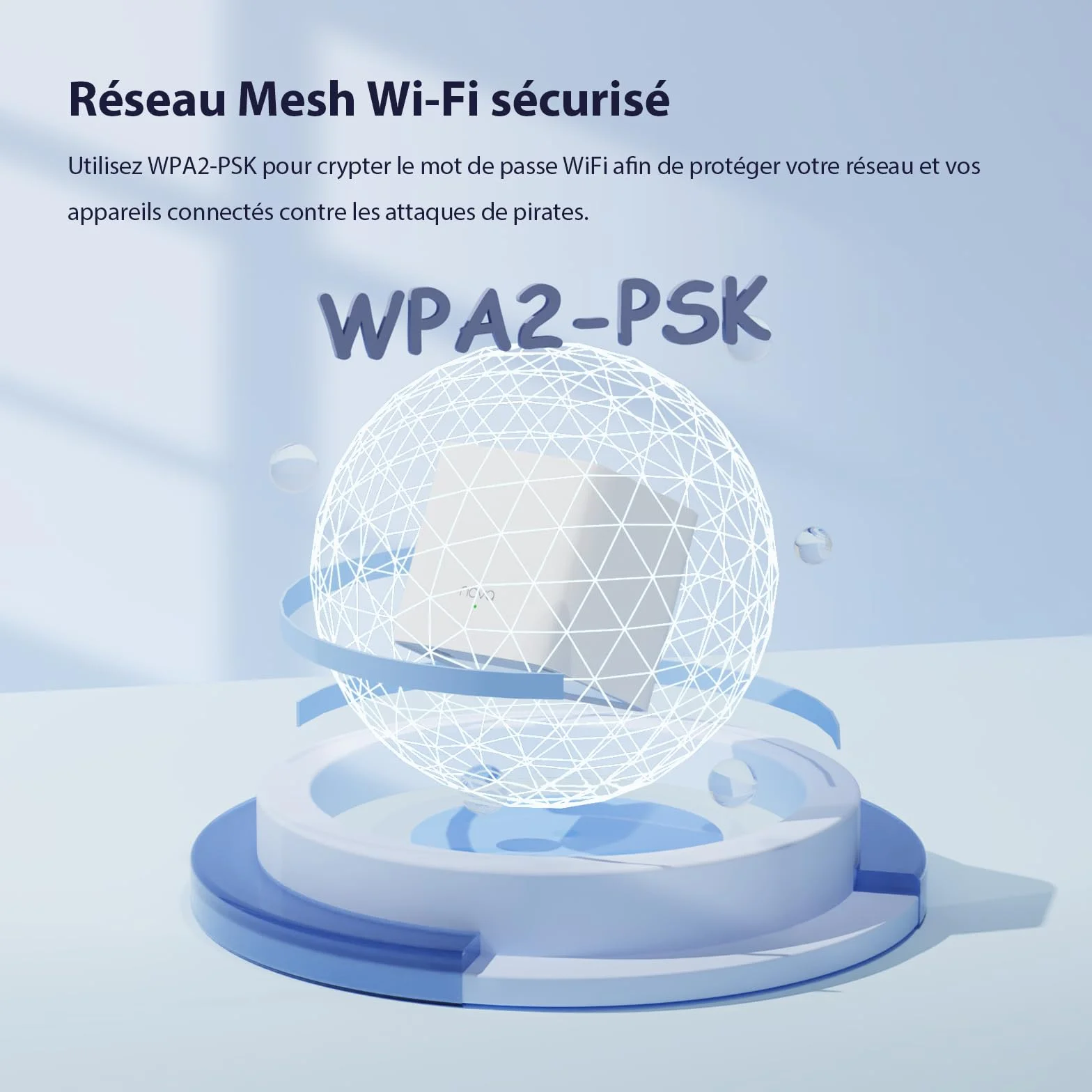 Tenda AC1200 MW3 2-Pack Dual-Band Mesh WiFi System 200 m² Coverage Parental Control