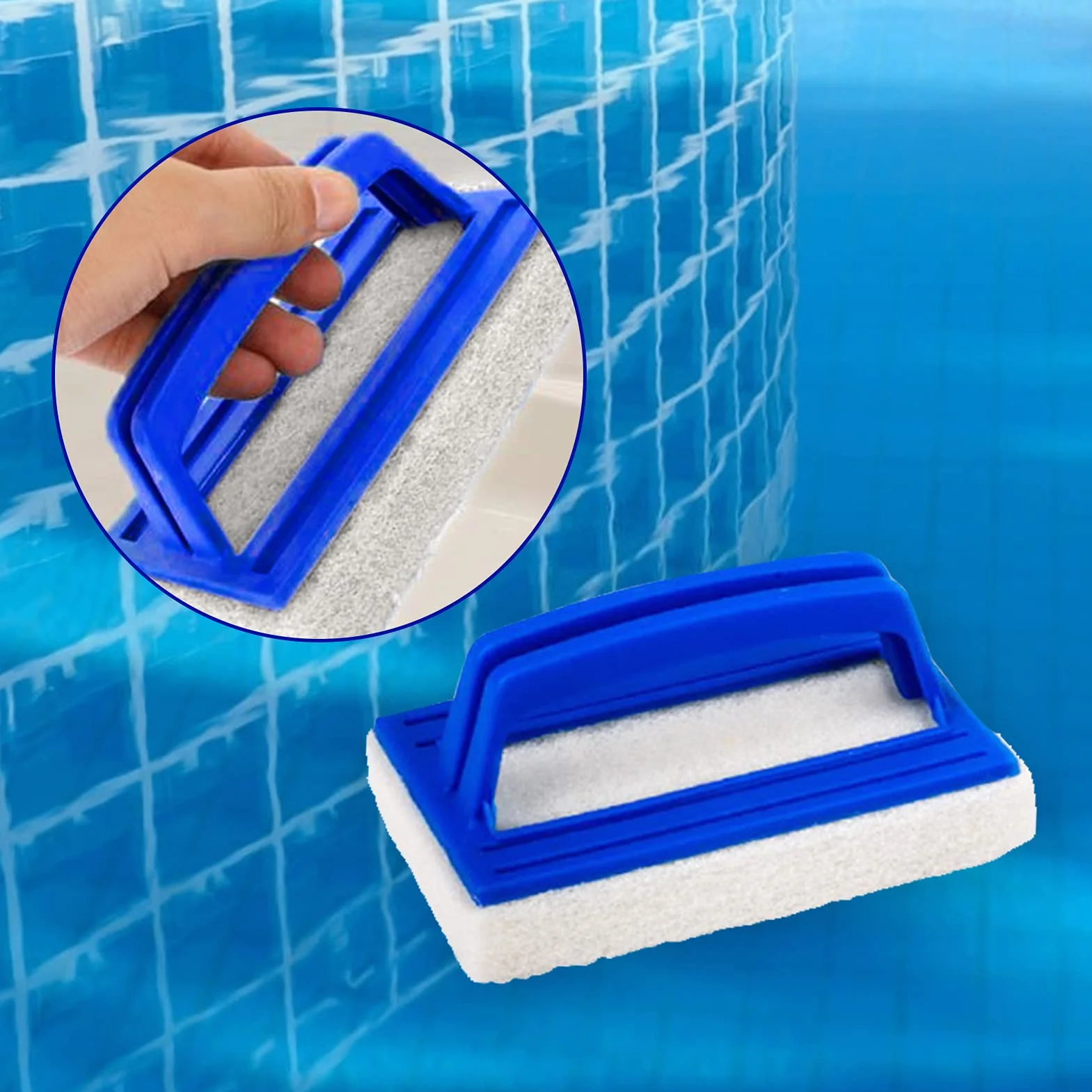 Brosse Piscine Eponge Nettoyage Ligne d'eau Paroi Mur Lot de 3