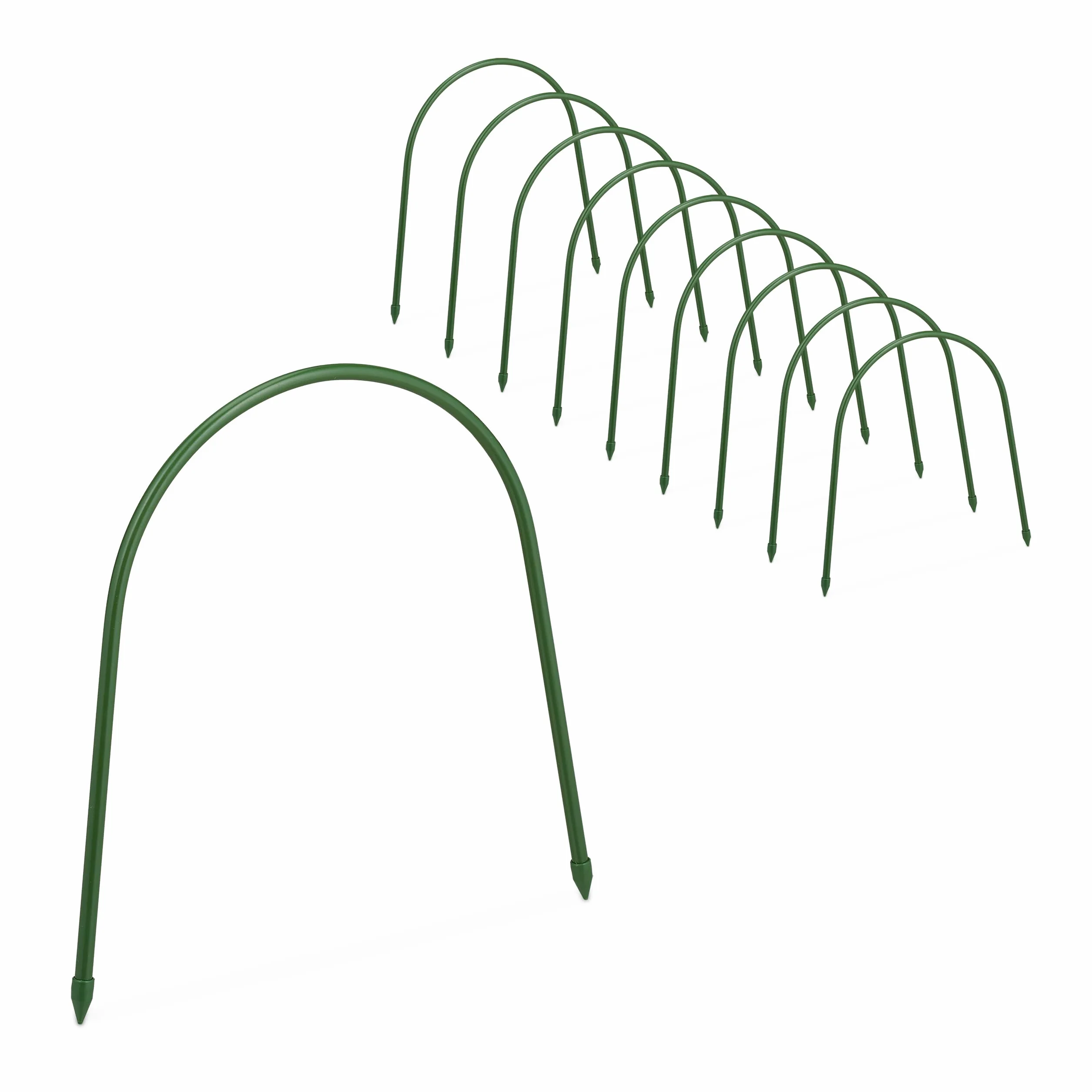 Relaxdays Arceau pour Serre Tunnel 31x33 cm Lot de 10 Acier Vert