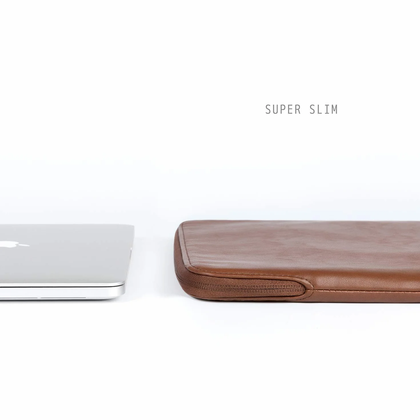 Comfyable Housse Protection Fine Ordinateur Portable Compatible MacBook Air MacBook Pro 13/13,3/14" Pochette Simili-Cuir Marron