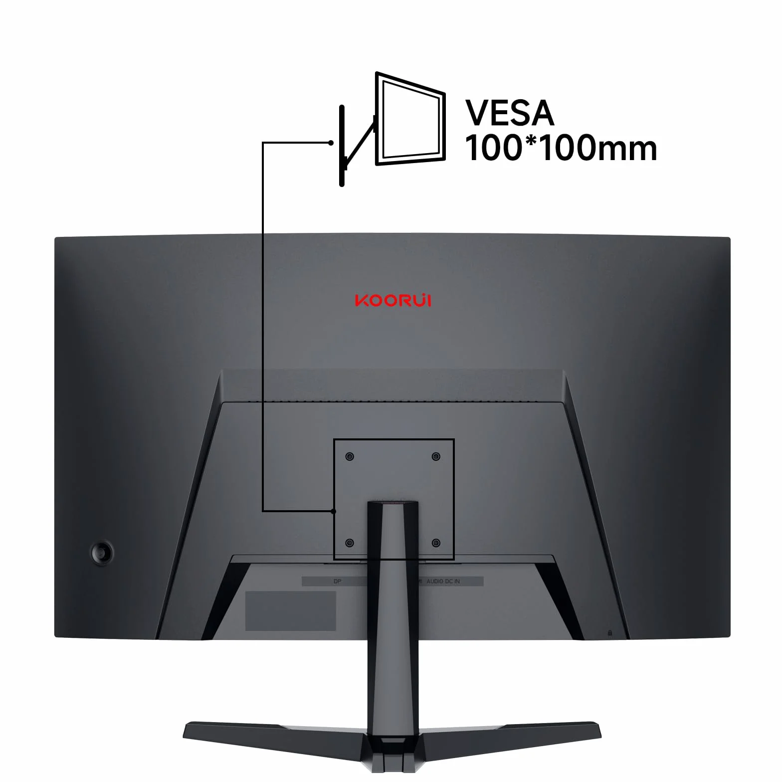 KOORUI 27 Pouces Écran Gaming Incurvé QHD 2560x1440 180 Hz Adaptive-Sync VESA 100x100mm HDMI 2.0 DisplayPort 1.4