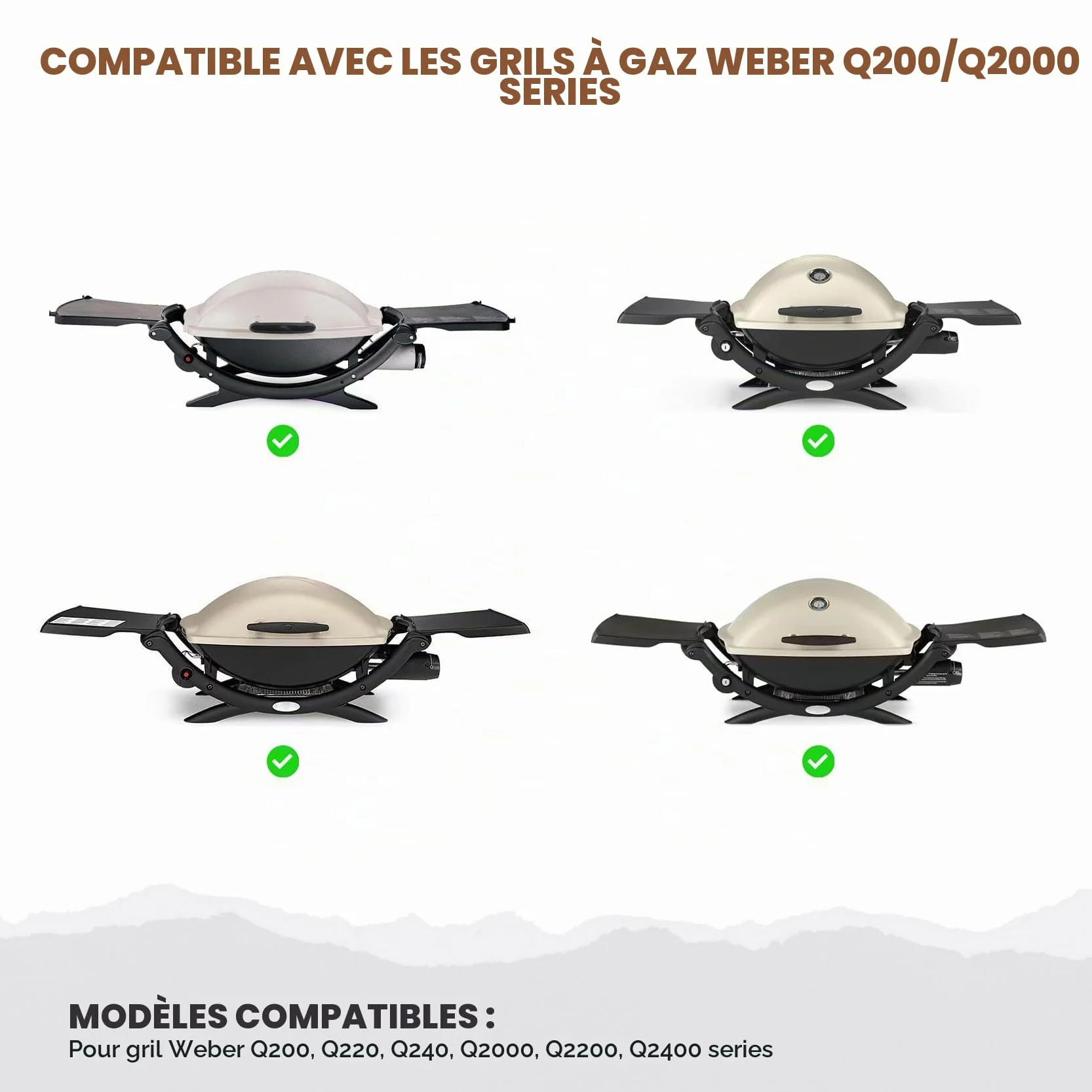 onlyfire Plaque de Cuisson Réversible Grille Weber Q 200/2000 Pièces Rechange 6559 7645 Barbecue Fonte