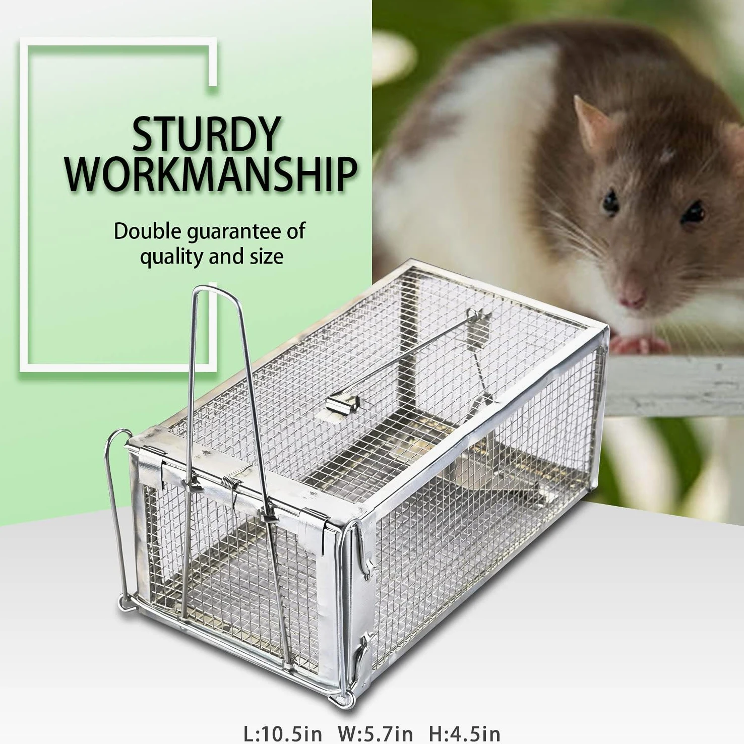 FORMIZON Piège de Capture, 2Pcs Cage Réutilisable Piège à Rats pour Attraper Les Souris et Autres Rongeurs de Taille Similaire