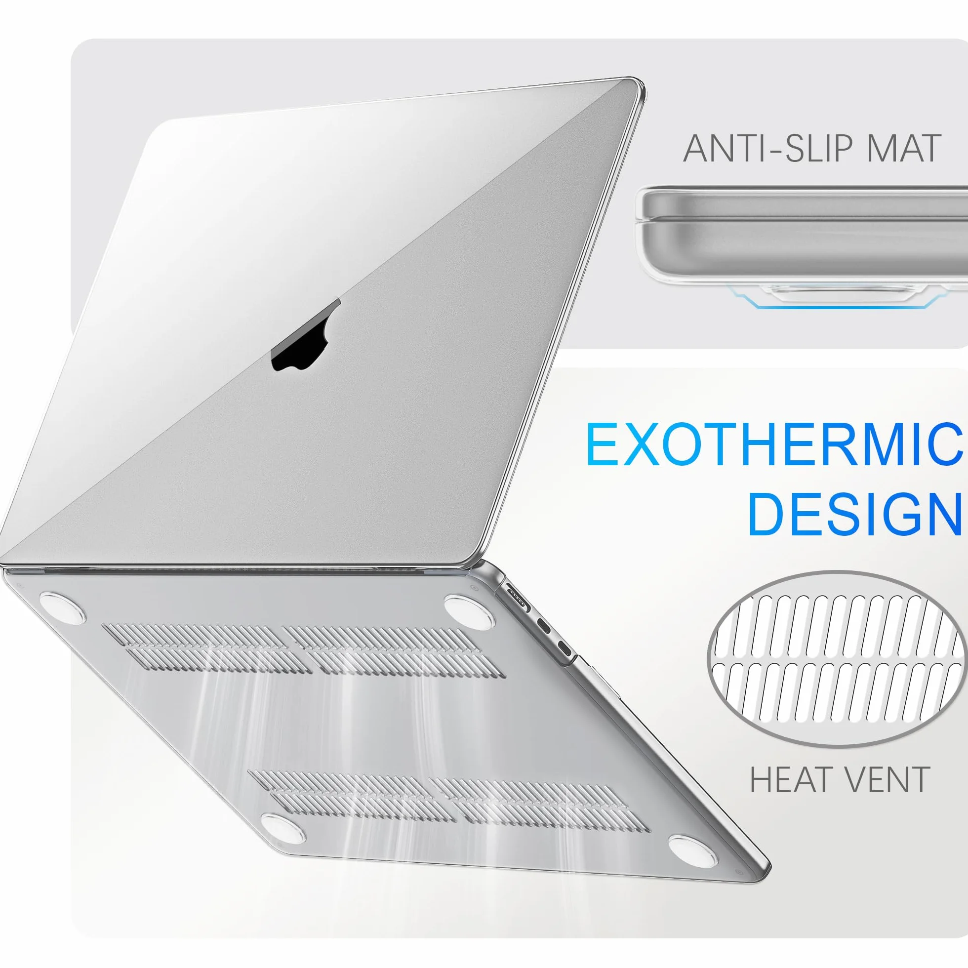 Coque Compatible MacBook Air 13 Pouces M1 2020 2019 2018 A2337 A2179 A1932, Housse Rigide en Plastique 13,3" Cristal Clair