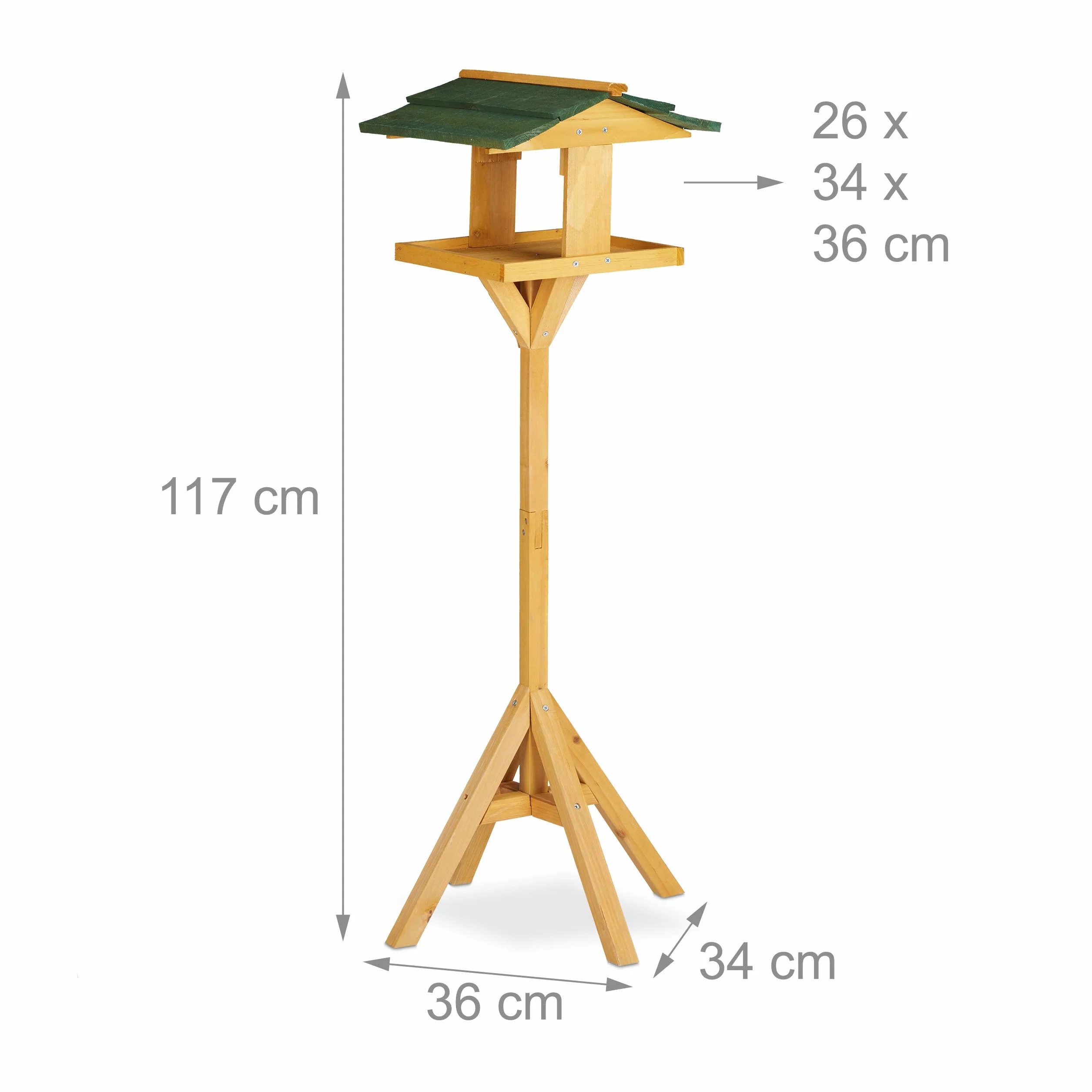 Abreuvoir Maisonnette Oiseau sur Pied 117cm Vert pour Jardin Balcon