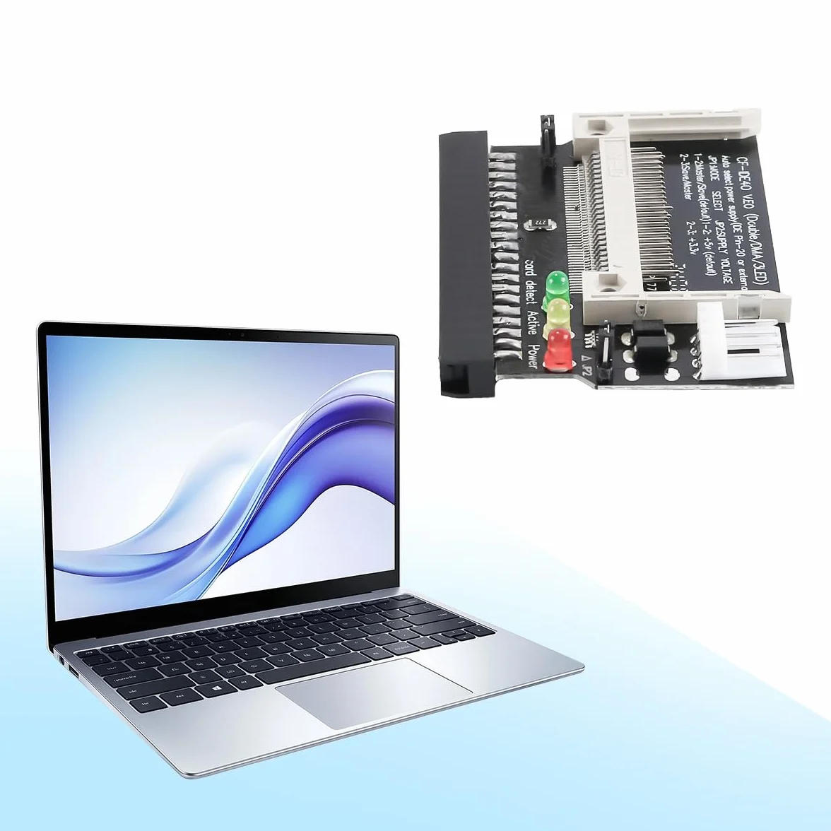 Adaptateur CF vers IDE 40 Broches, Convertisseur Compact Flash vers Disque Dur IDE pour Ordinateurs Portables