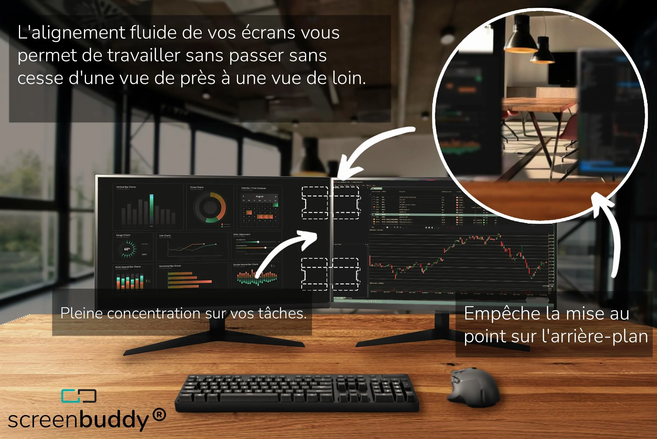 Set de 2 Connexion magnétique pour écrans avec Fonction Smart-Lock, Accessoires innovants pour Ordinateurs/Jeux, Made in Germany