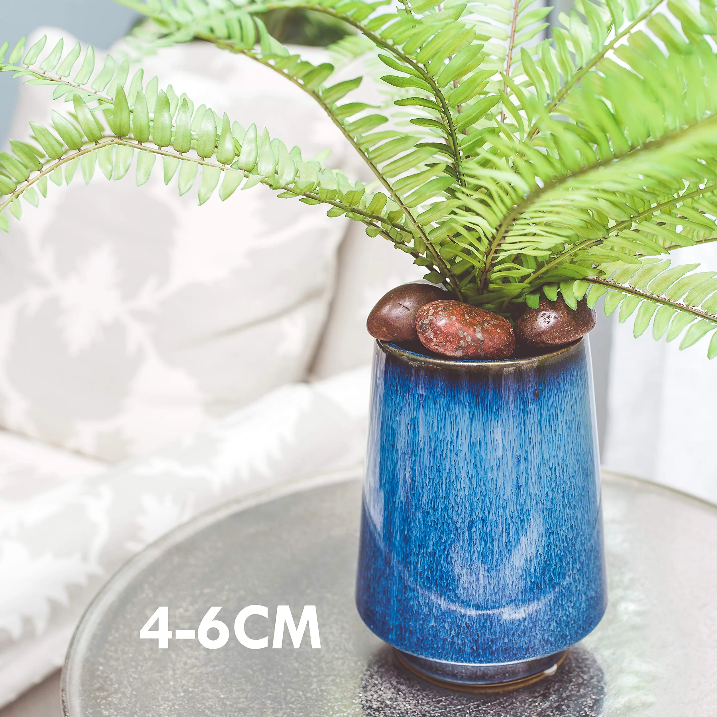 Pierres naturelles polies pour plantes - Pierres décoratives naturelles - Pour plantes - Pour plantes - Pour plantes - Gravier - Sac de 5 kg 4-6 cm