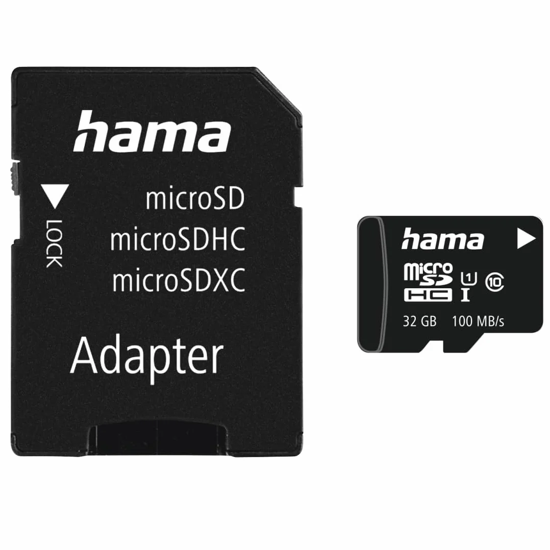Hama Carte mémoire Micro SDHC 32 GB Classe 10 80 MB/s Noir
