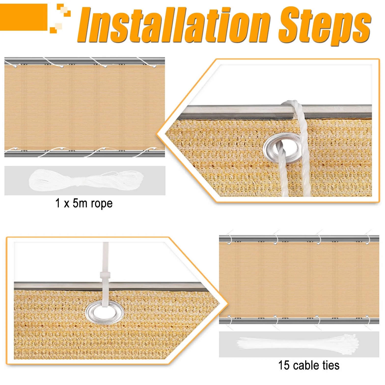 Brise Vue Pare-Vue 100 x 1000 cm Filet de Clôture pour Balcon, Extérieur, Blanc