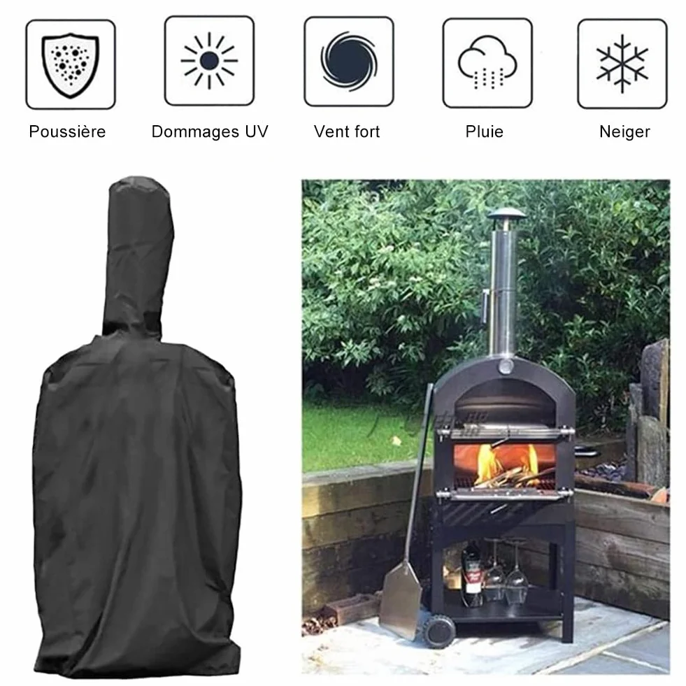 Housse de Protection imperméable pour Four à pizza 170x65x55 cm résistant Pluie Poussière