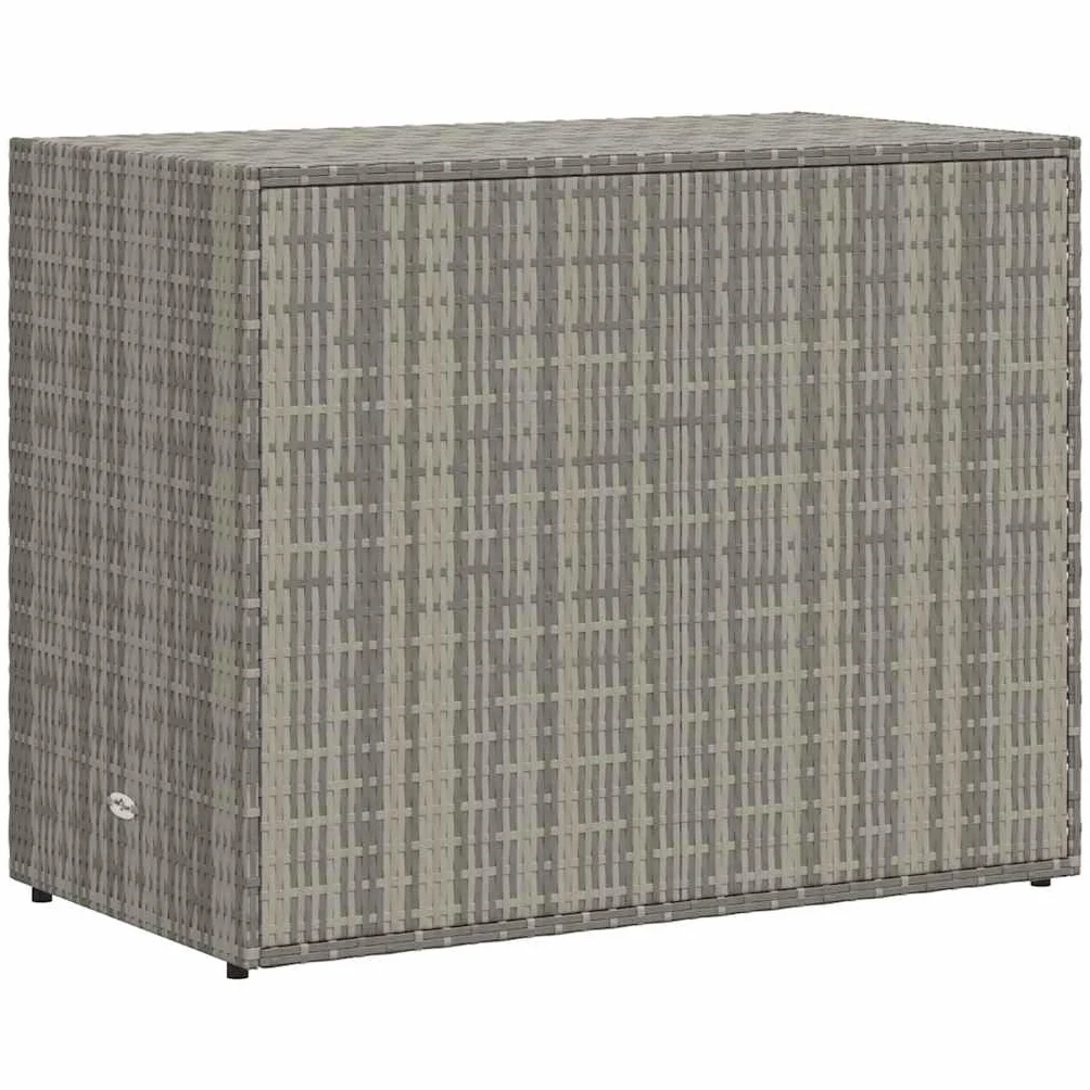 Armoire de rangement jardin Résine tressée Gris 100x55,5x80 cm