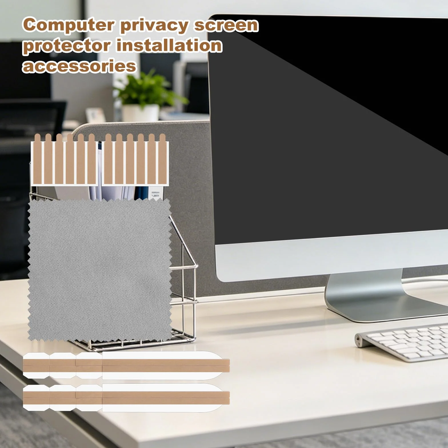 SAVITA Bandes Adhésives de Confidentialité pour Écran d'Ordinateur Portable avec Chiffon en Microfibre