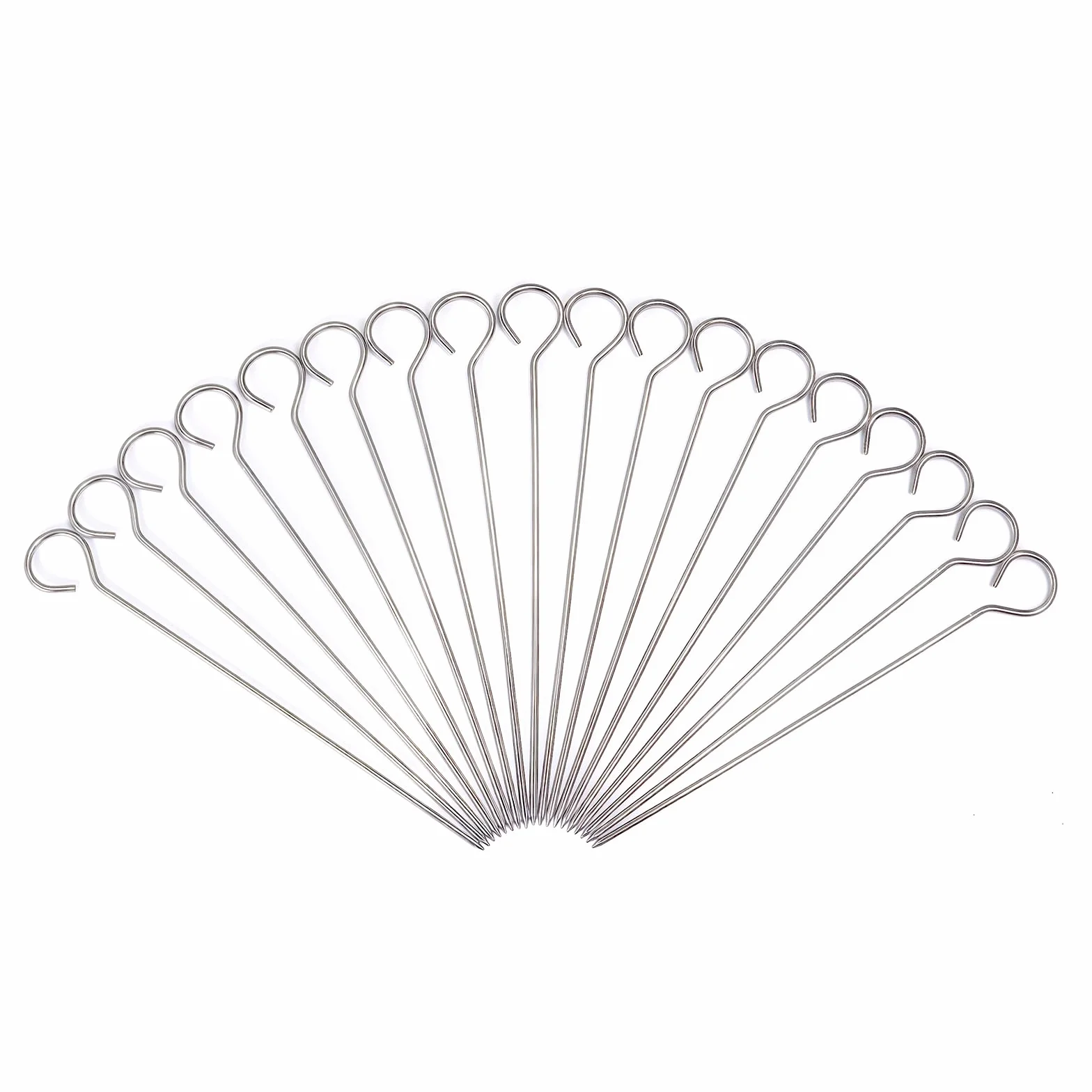 Brochettes en métal 18 Racine 6'' pour barbecue découpes dinde oie rôtis