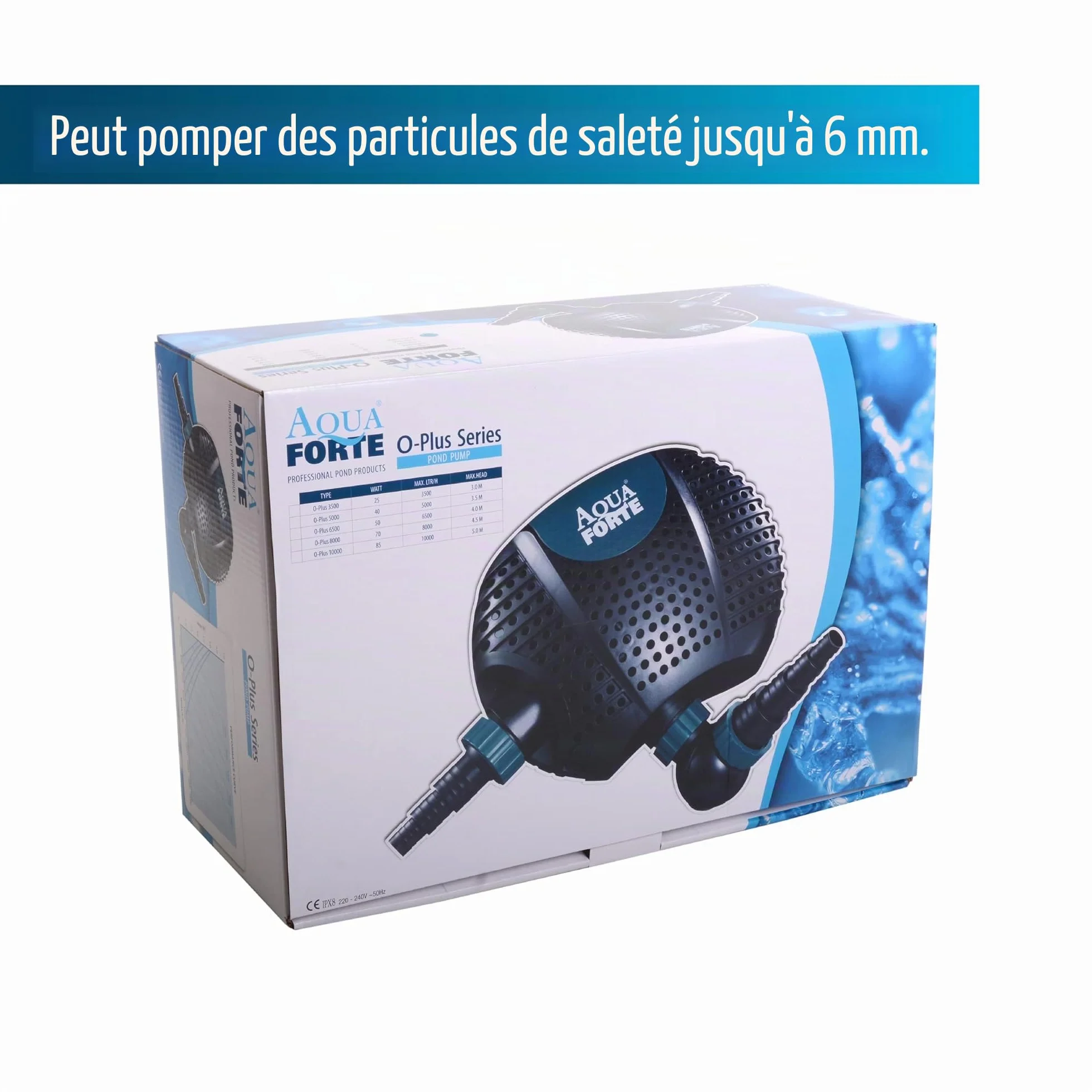 Aquaforte O-20000 Plus Pompe 200W 19m³/h 7m 10m
