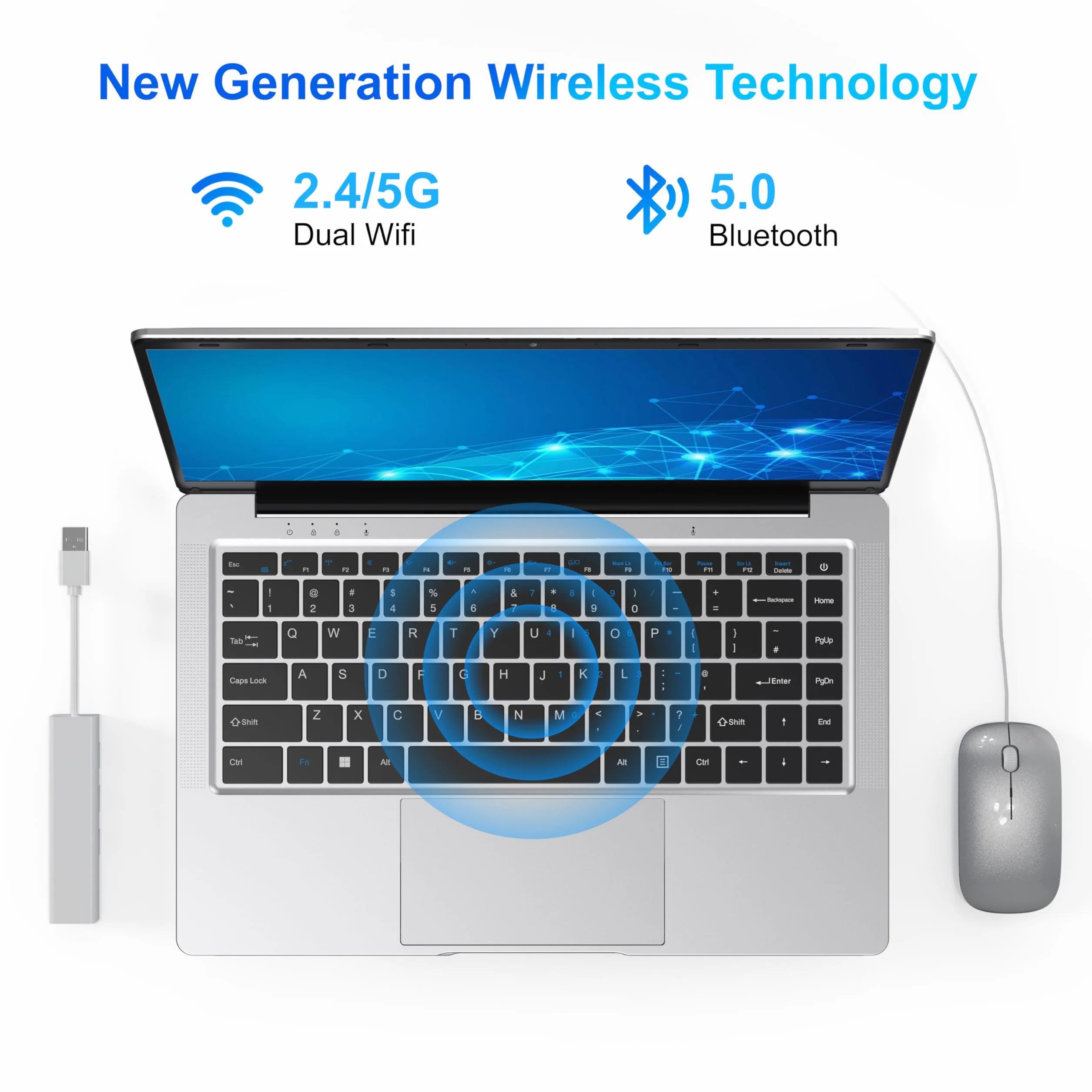 Ordinateur Portable 14 Pouces Celeron N4000 6GB RAM 128GB SSD WiFi Bluetooth