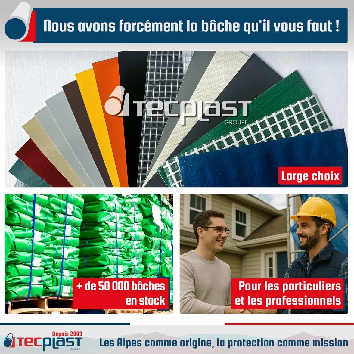 TECPLAST Bâche Bois 8x12 m SR150BO Bleue et Verte - Haute Qualité - Bâche de Protection imperméable pour Bois de Chauffage